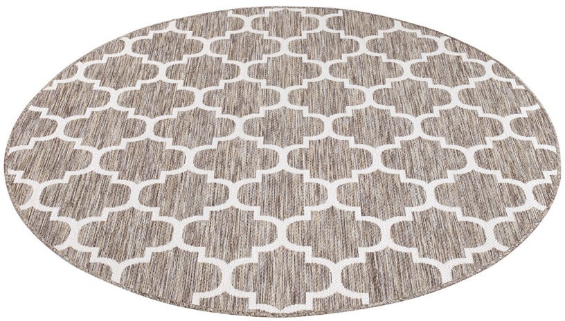 Carpet City Teppich »Outdoor 462«, rund, 5 mm Höhe, UV-beständig, Flachgewebe, auch in quadratischer Form erhältlich