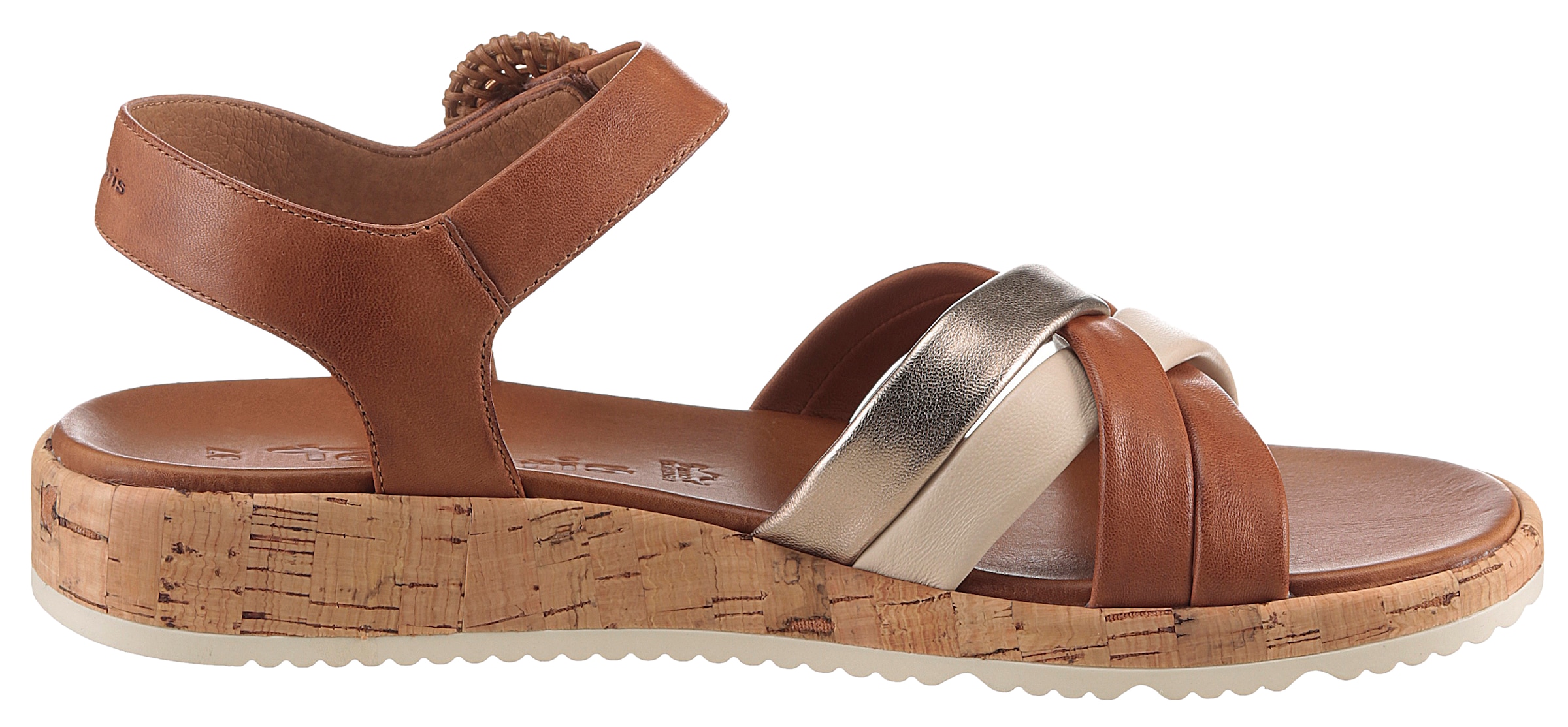 Tamaris Sandalette, Plateau, Sommerschuh, Riemchensandale mit hübscher Zierschnalle