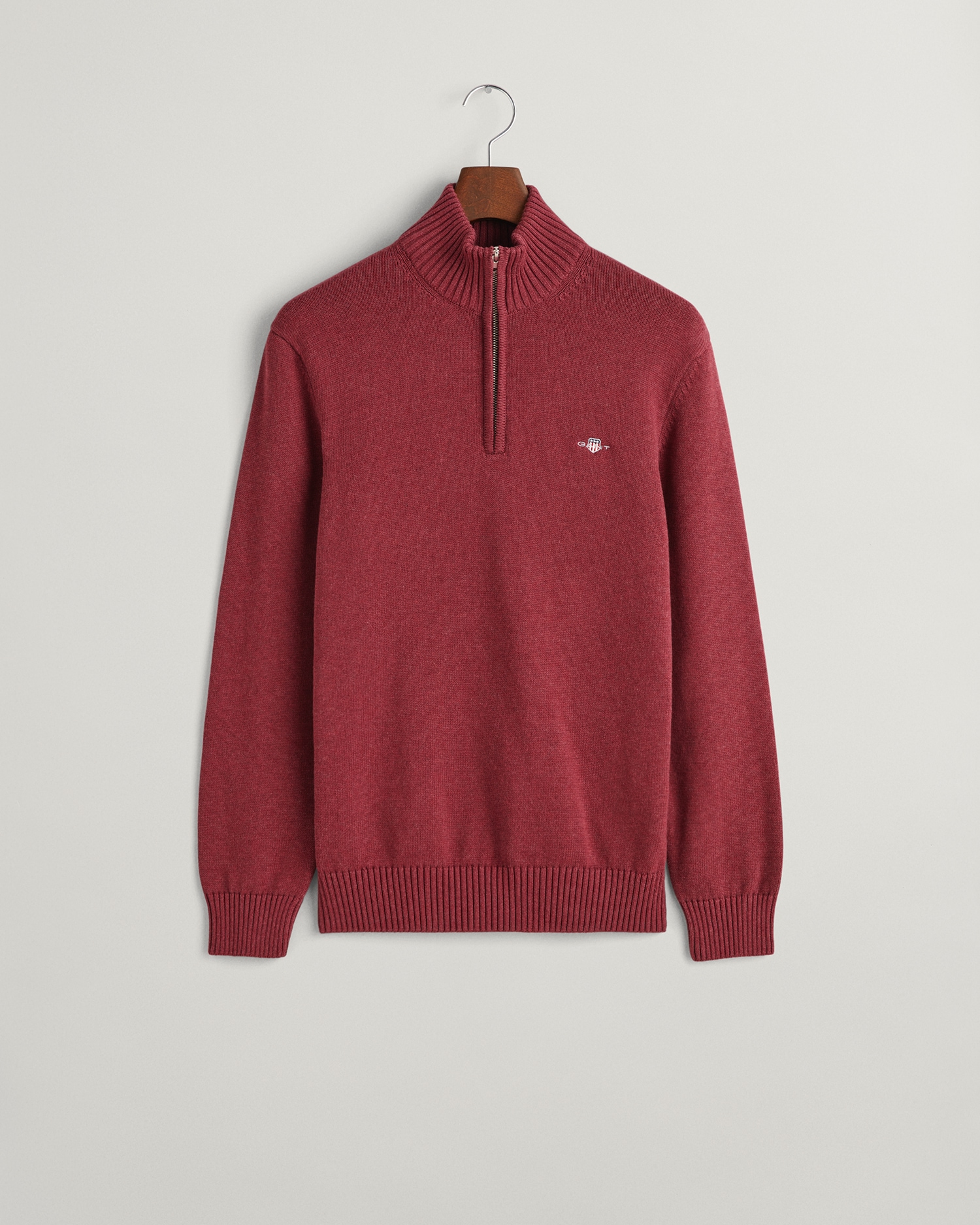 Gant Troyer »CASUAL COTTON HALF ZIP«, mit grafischer Logostickerei auf der Brust