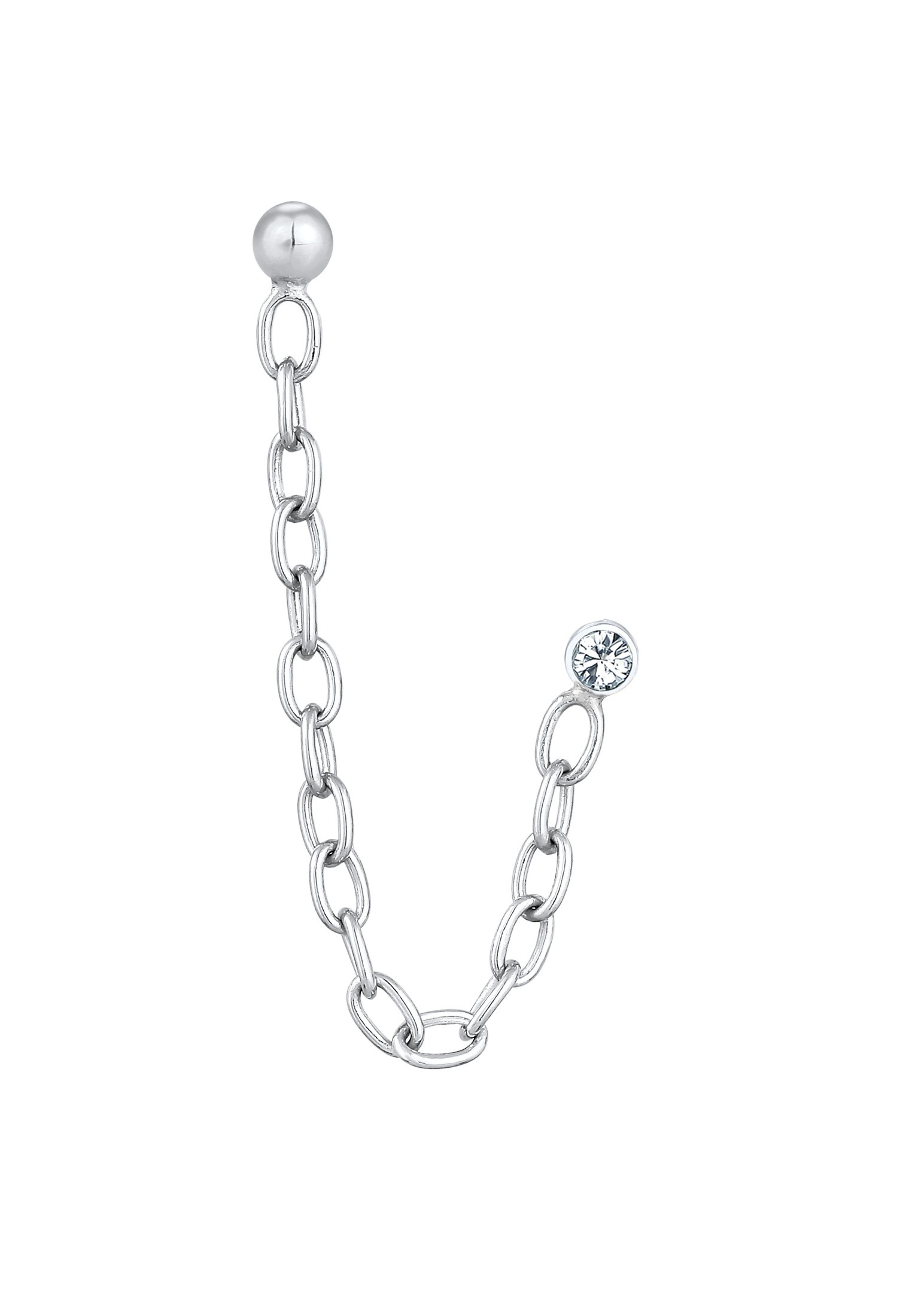 Elli Paar Ohrstecker »Ohrringe Kette Piercing Kristall 925 Silber«