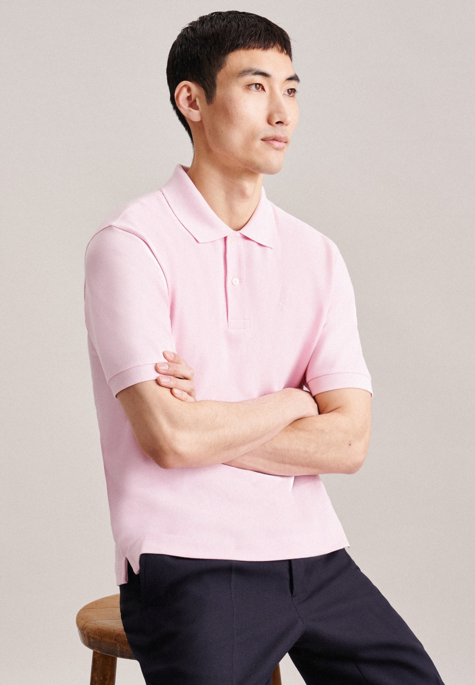 seidensticker Poloshirt »Slim«, Kurzarm Kragen Uni