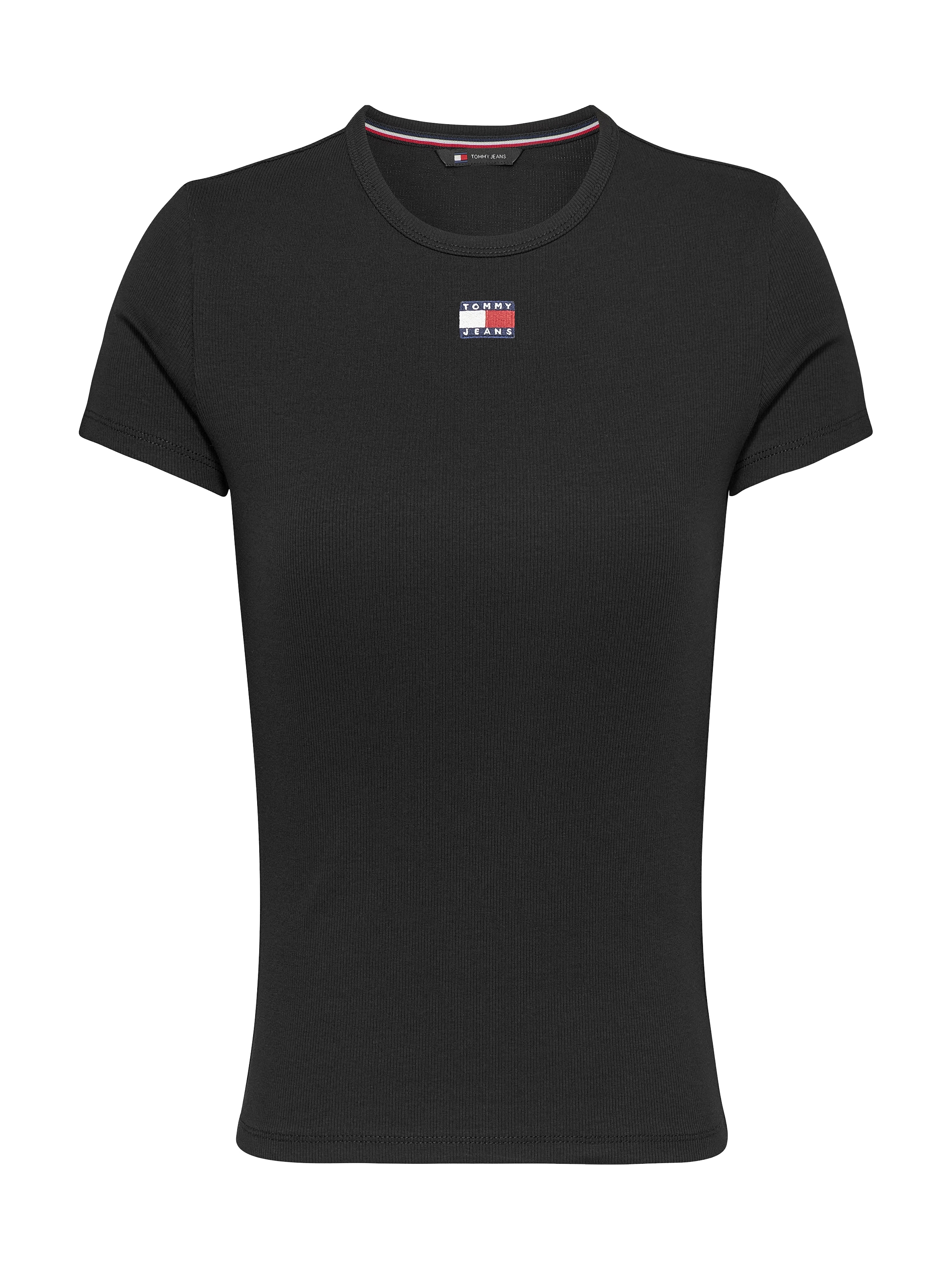 Tommy Jeans T-Shirt »TJW SLIM BADGE RIB TEE«, in Rippoptik