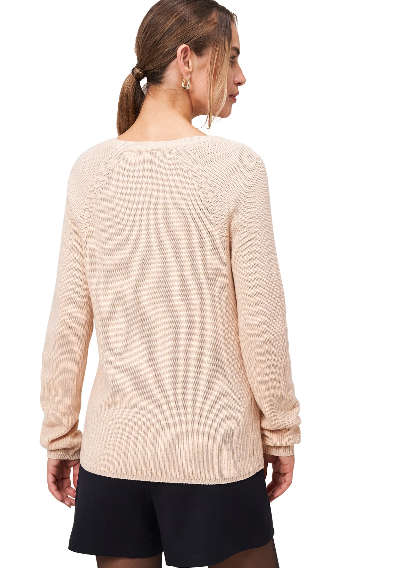 Zero Strickpullover »Strukturpullover mit V-Ausschnitt«