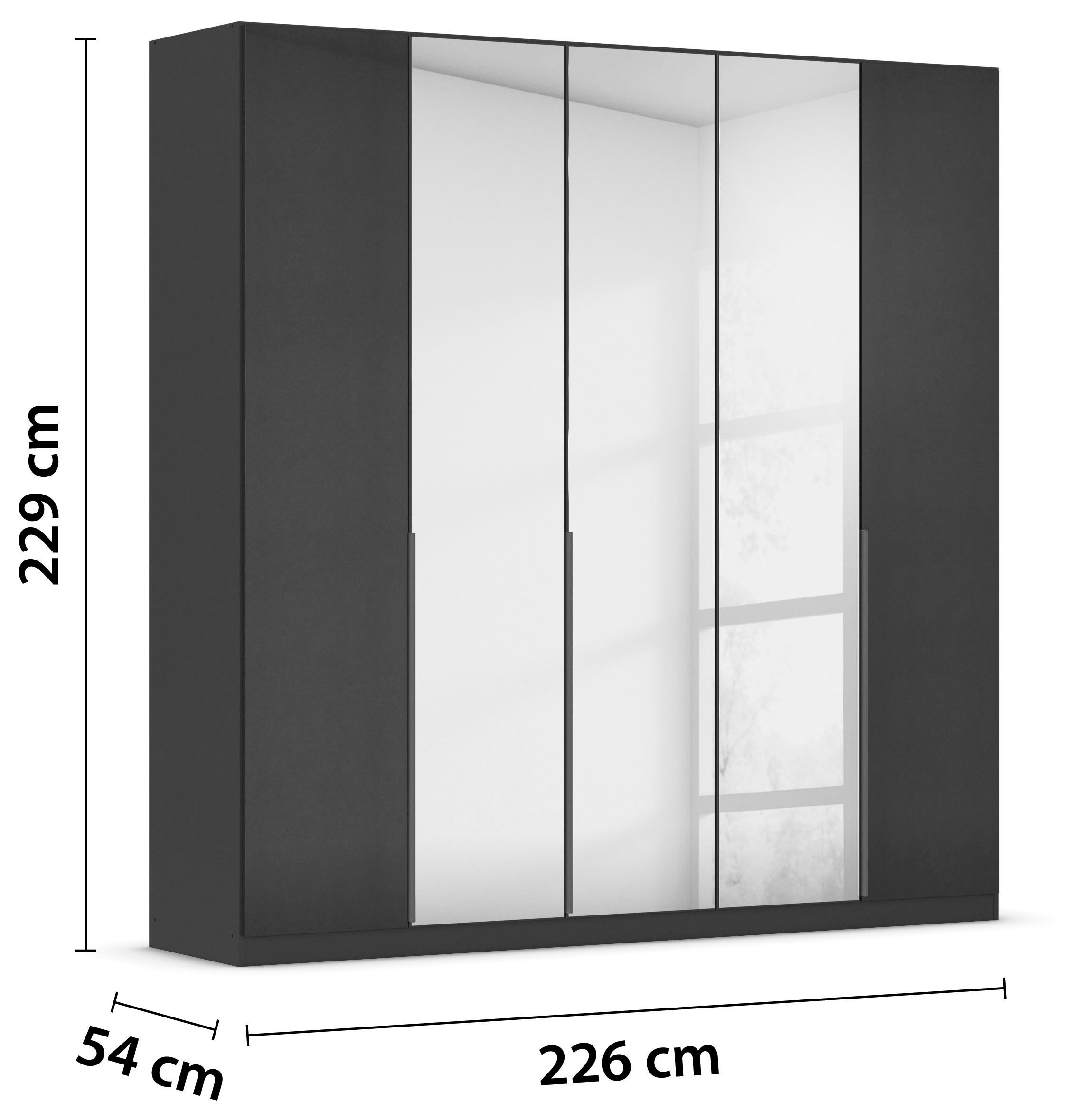 rauch Drehtürenschrank »Kleiderschrank Schrank Garderobe AGORDO mit Dekor- oder Hochglanzfront«, (in zwei Griff-Farben, Breiten 91-360 cm), durchdachte Innenausstattung, in 7 Breiten und 2 Höhen MADE IN GERMANY