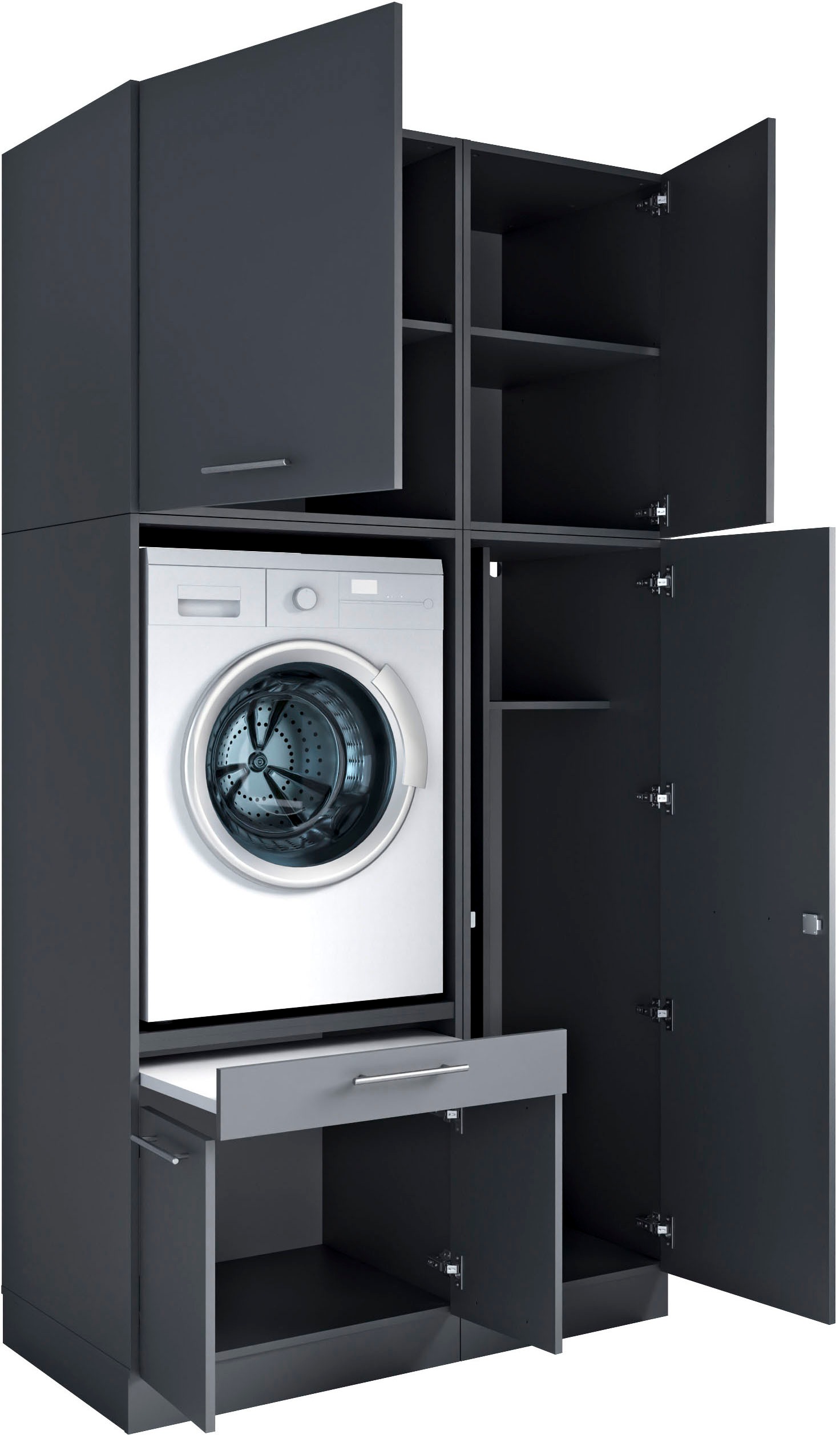 Laundreezy Mehrzweckschrank-Set »Laundreezy, 4-tlg. Mehrzweckschrank-Set B/H/T 118/238/68 cm« 4 Stk. tlg.