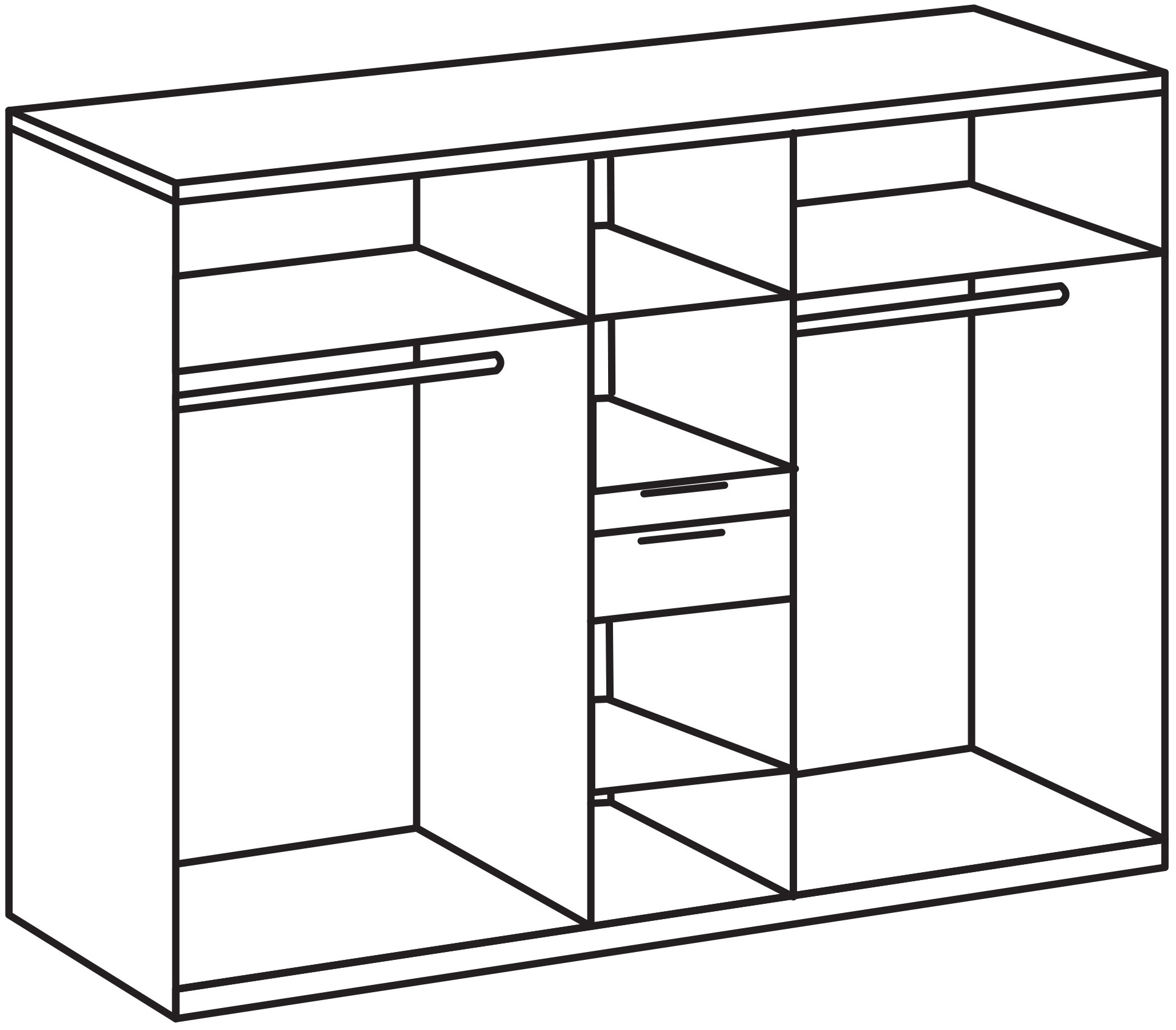 Wimex Drehtürenschrank »Moldau Kleiderschrank mit Spiegel Schlafzimmerschrank«