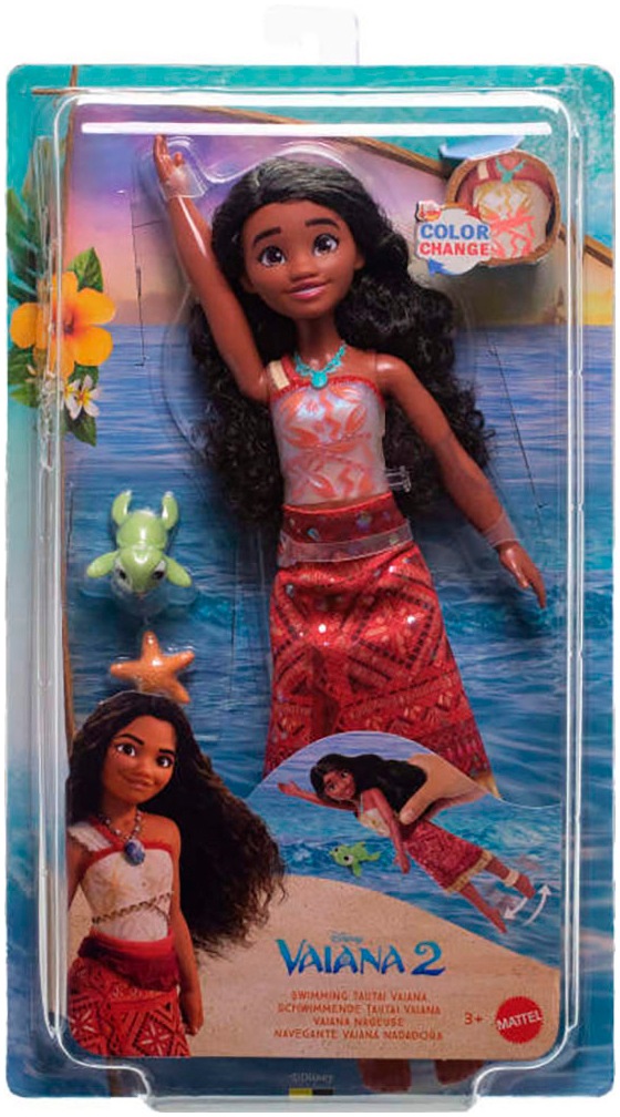 Mattel® Anziehpuppe »Disney Vaiana 2, Schwimmende Tautai Vaiana«, mit Farbwechselfunktion