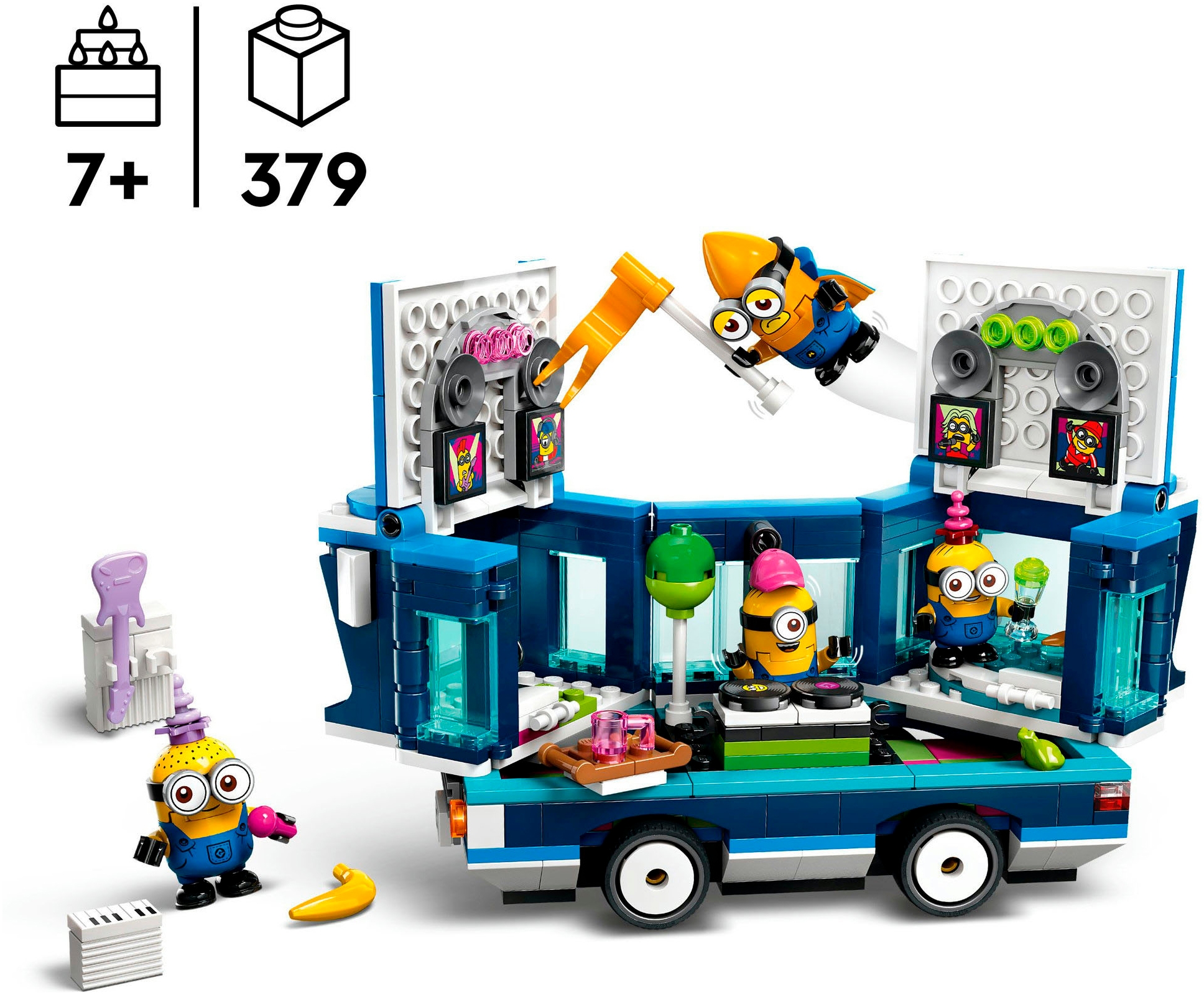 LEGO® Konstruktionsspielsteine »Minions und der Party Bus (75581), LEGO Despicable Me«, (379 St.), Made in Europe