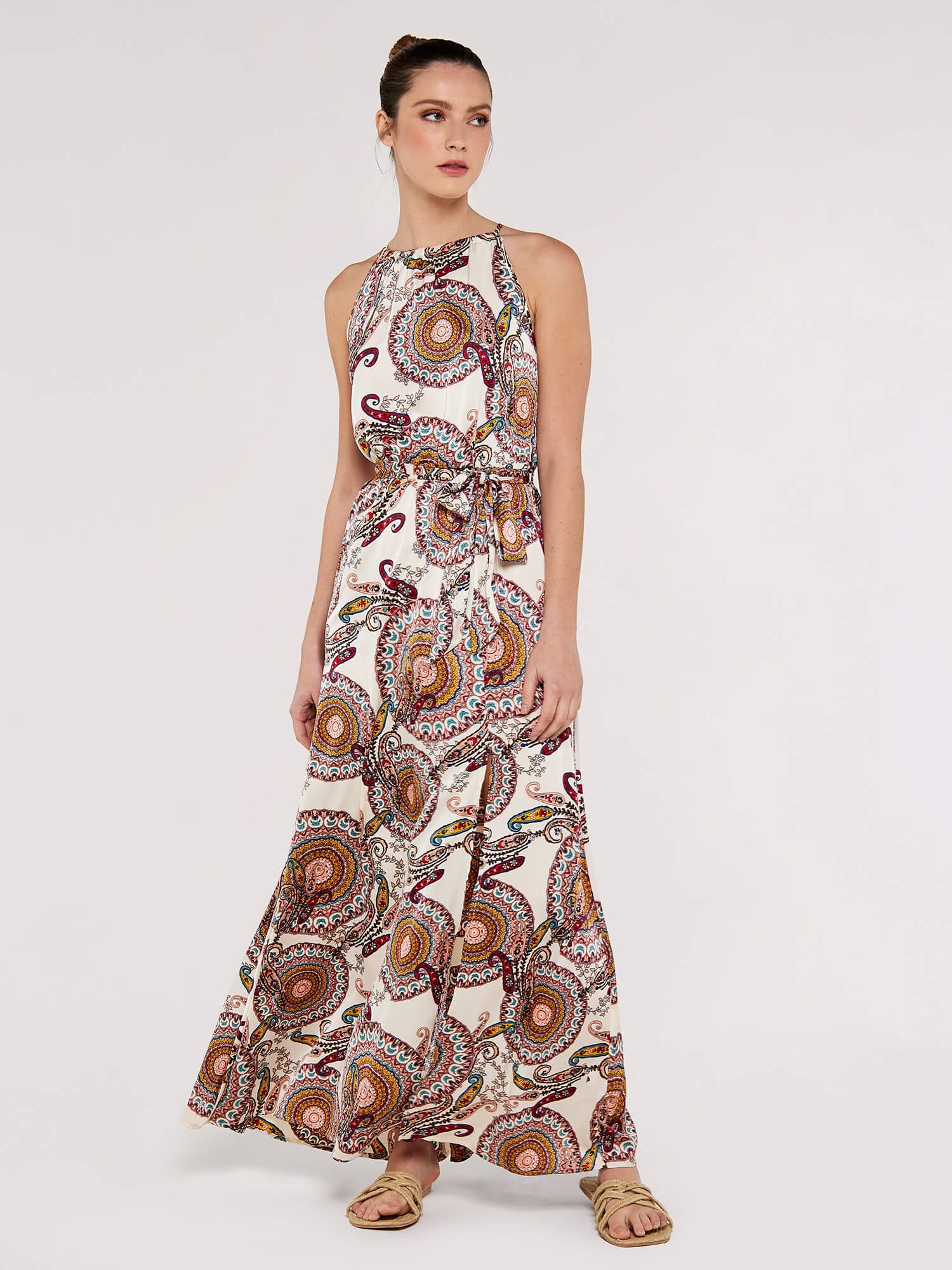 Apricot Druckkleid »Maxikleid« 2 tlg. mit Taillenbindeband