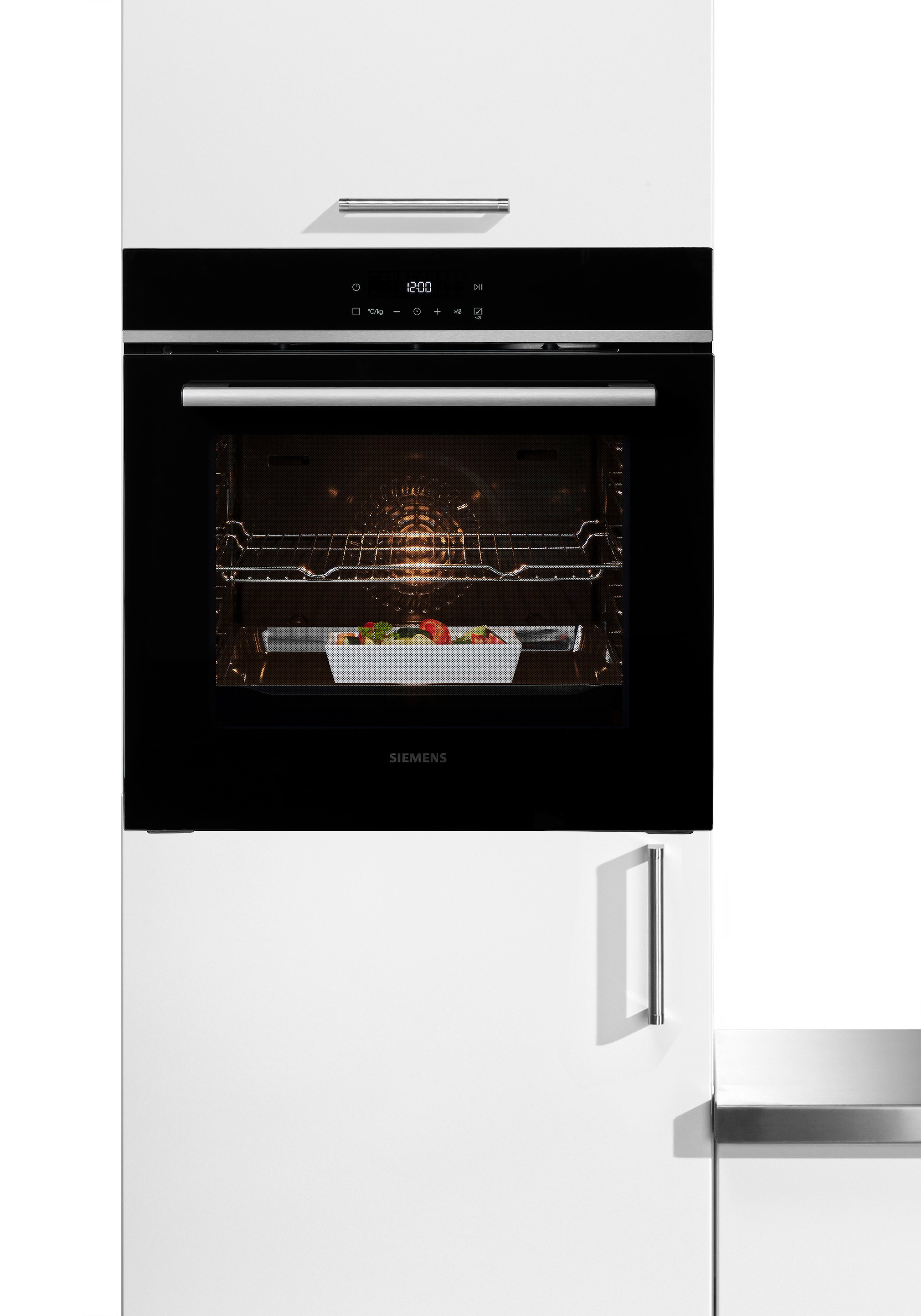 SIEMENS Pyrolyse Backofen iQ300 »HB572ABS3«, mit Teleskopauszug nachrüstbar, Pyrolyse-Selbstreinigung, Air Fry Funktion für knusprige Ergebnisse & Selbstreinigungsfunktion