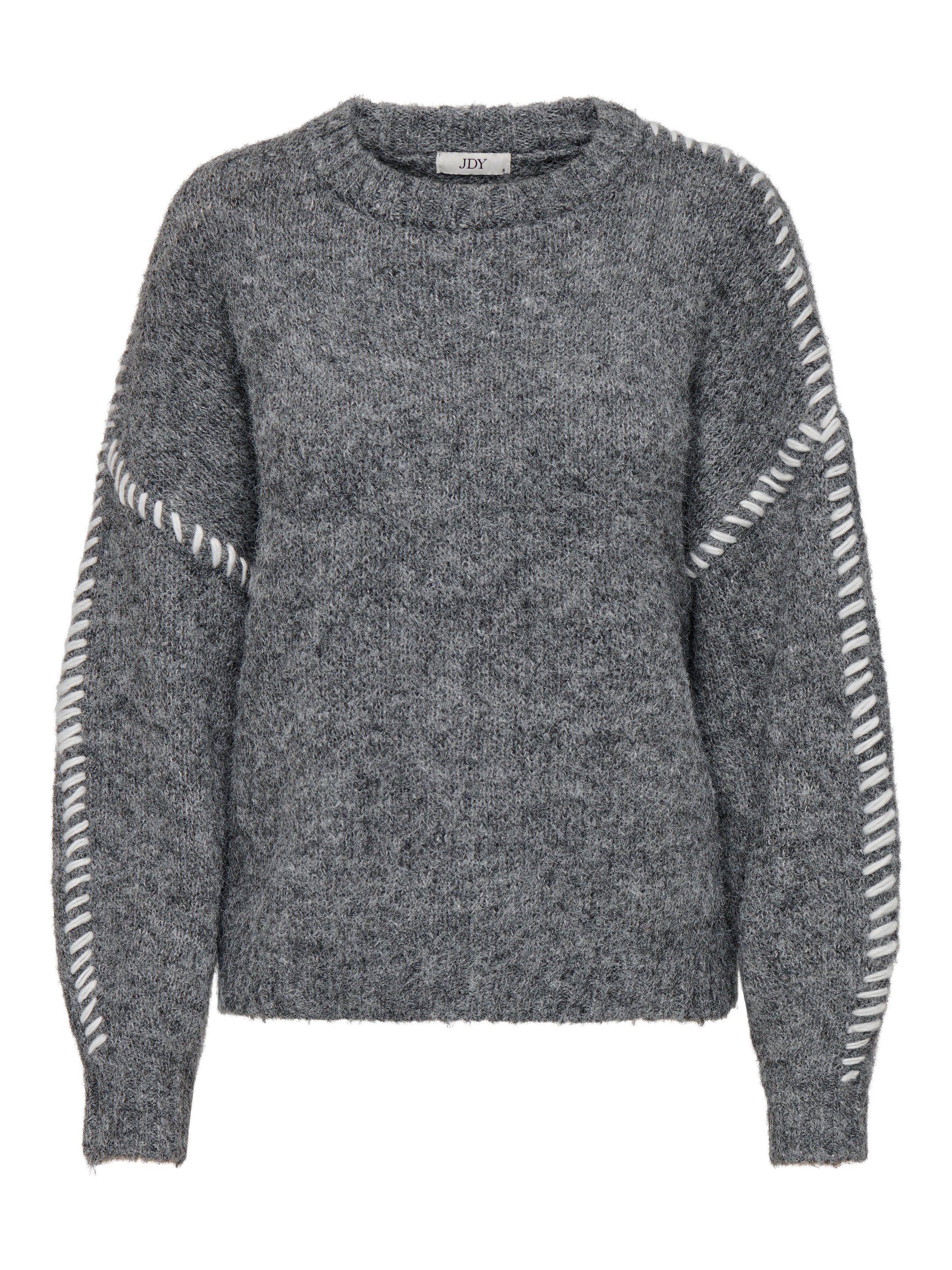 JDY Rundhalspullover »JDYZOEY LIFE L/S ON STITCH PULL KNT NOOS« mit dekorativen Ziernähten