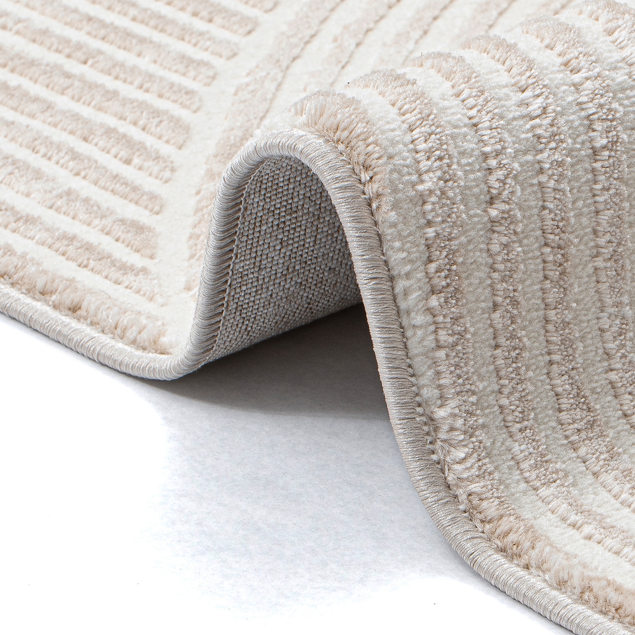 Sehrazat Teppich »Moda 1100 , auch als Läufer« rund 11 mm Höhe Kurzflor, grafisches Hoch Tief  Muster, Wohnzimmer