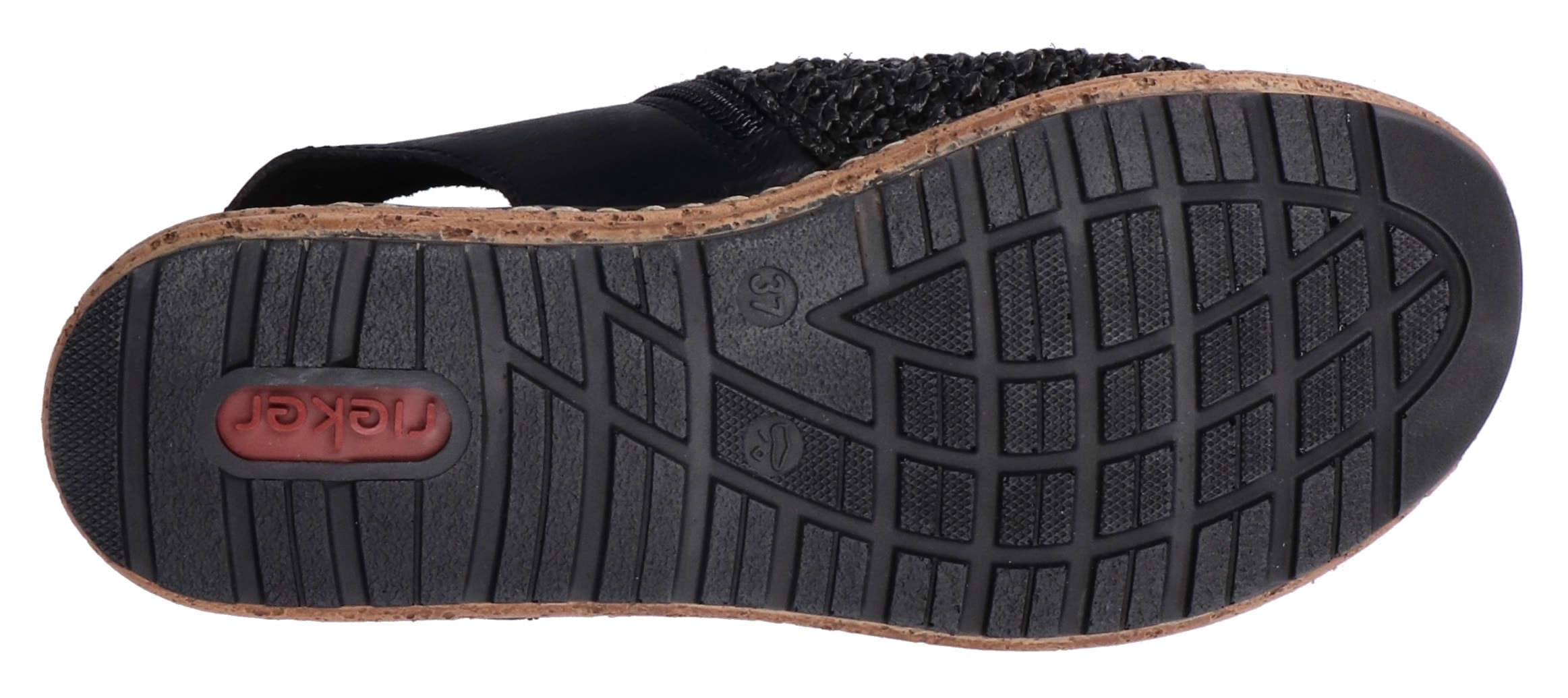 Rieker Plateausandale, Sommerschuh, Sandalette, Urlaubschuh mit Reißverschluss