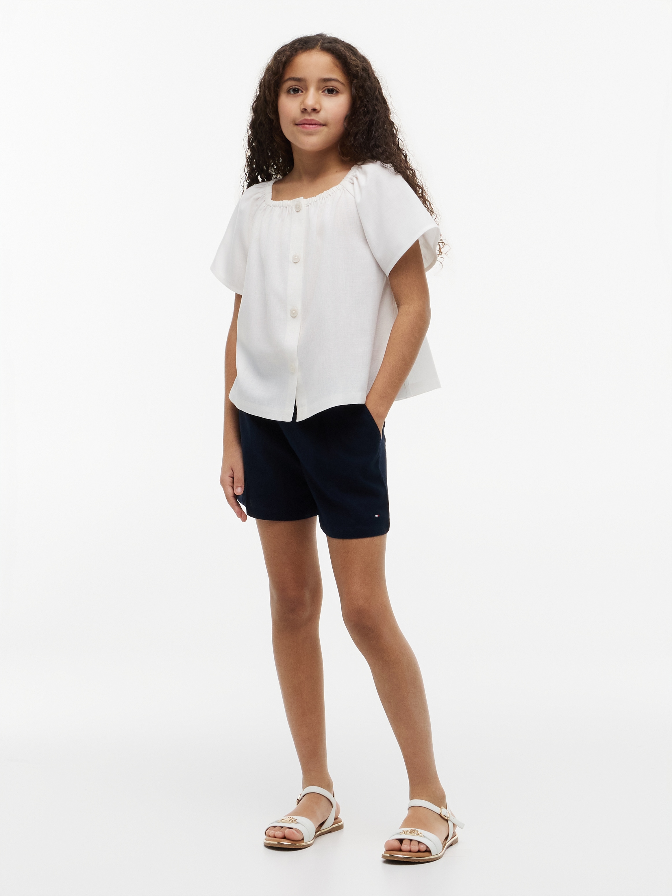 Tommy Hilfiger Shorts »PULL ON LINEN SHORT«  Kinder bis 16 Jahre, sommerlicher Leinen-Mix