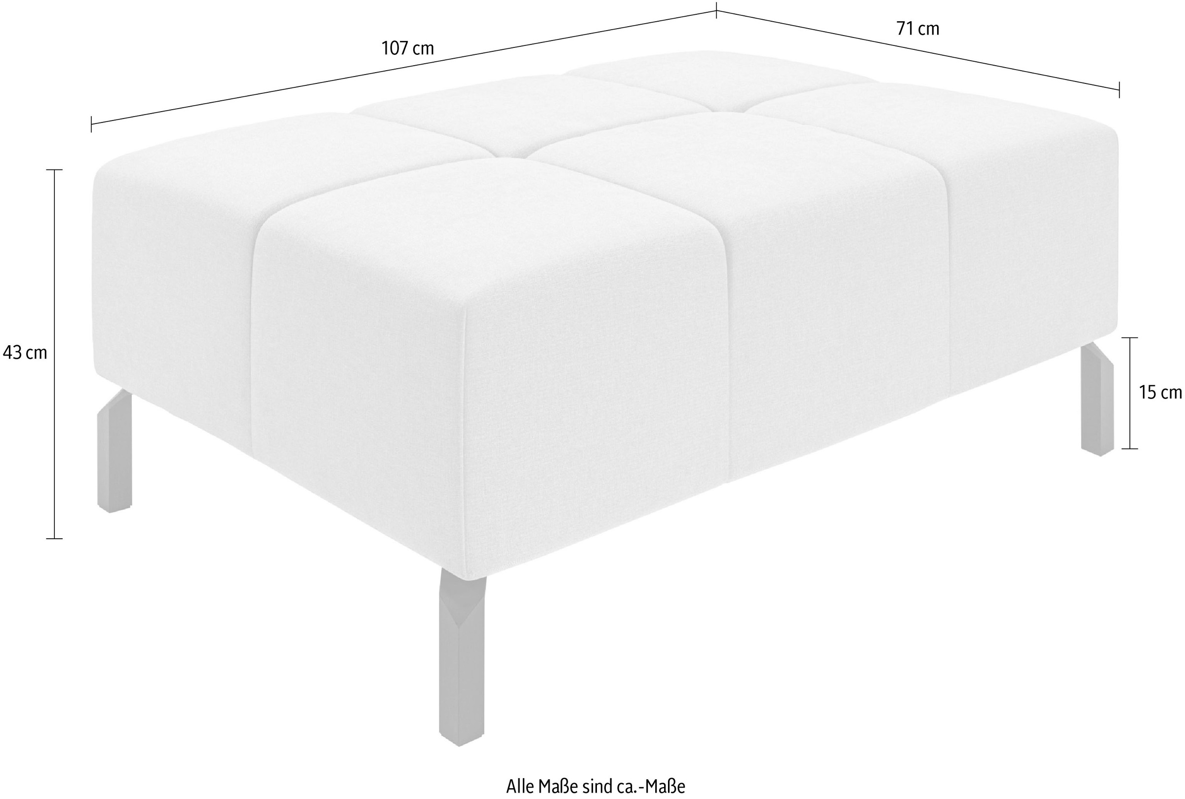 INOSIGN Hockerbank »Ancona New«, passend zum Ecksofa "Ancona New", auch in Easy care-Bezug
