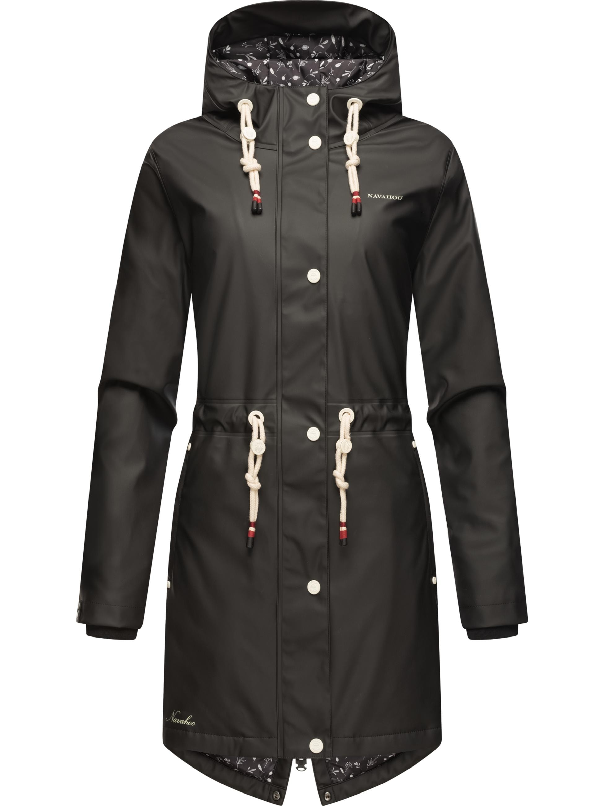 Navahoo Regenjacke »Regenjacke Flower of Ocean«, mit Kapuze, Wasserdichter Damen Outdoor Regenmantel