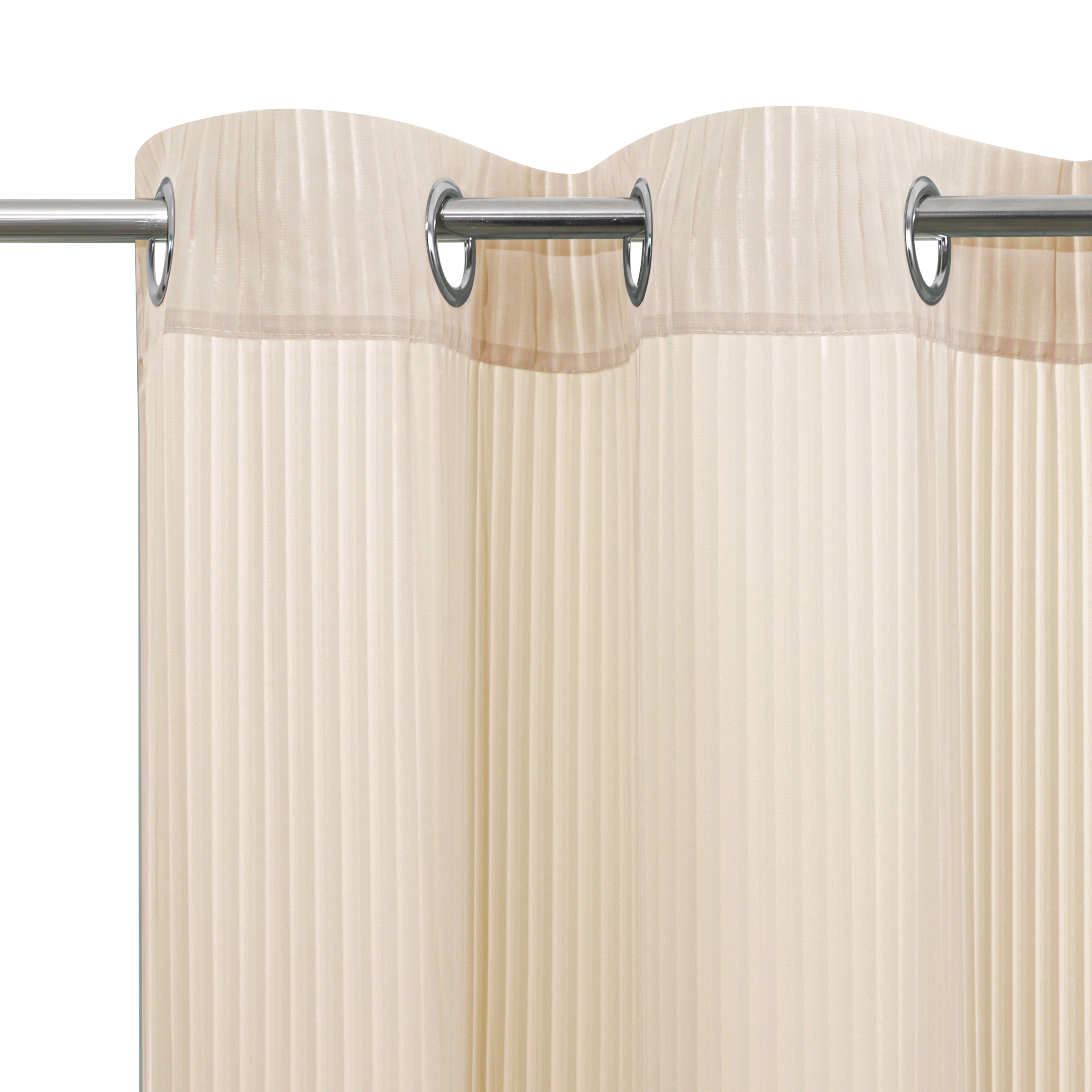 OTTO home Gardine »Fritty« Ösen 2 Stk. tlg. Ösen,  transparent, Pflegeleicht, elegante Längststreifen