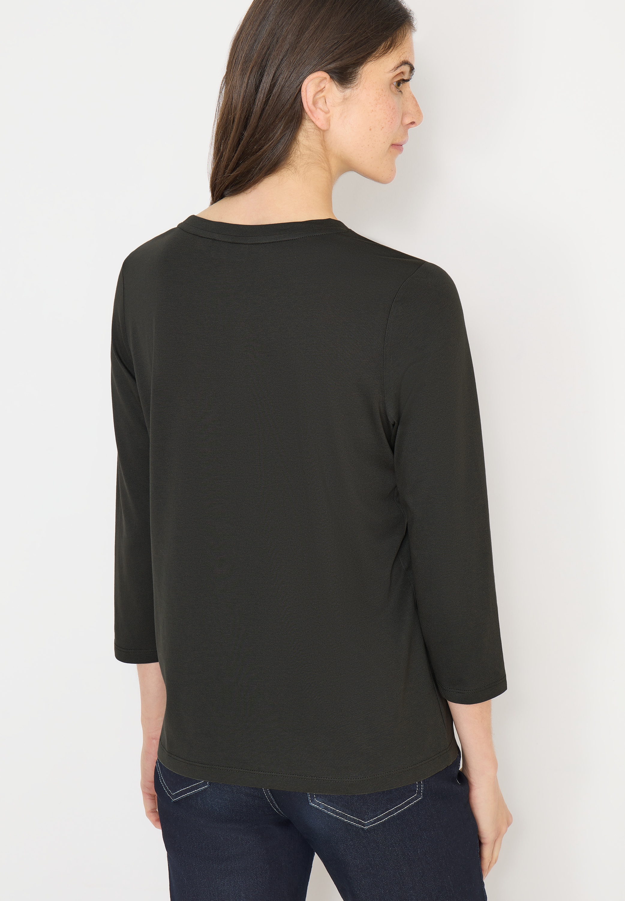 Cecil 3/4-Arm-Shirt »Hotfix« mit Schmucksteinen, Rundhalsform