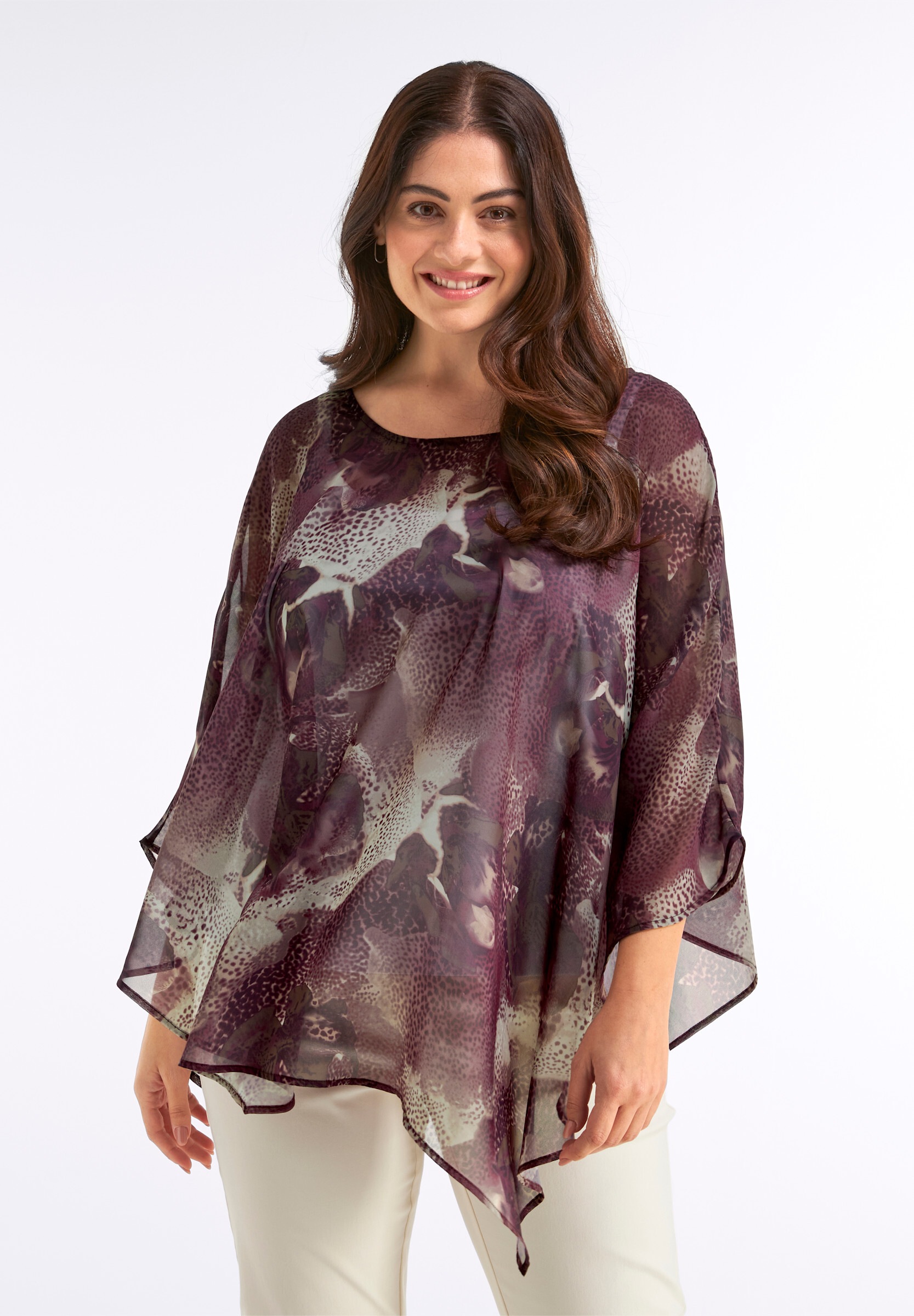 Sheego Longbluse »Tunika Tunika mit modischen Fledermausärmeln«