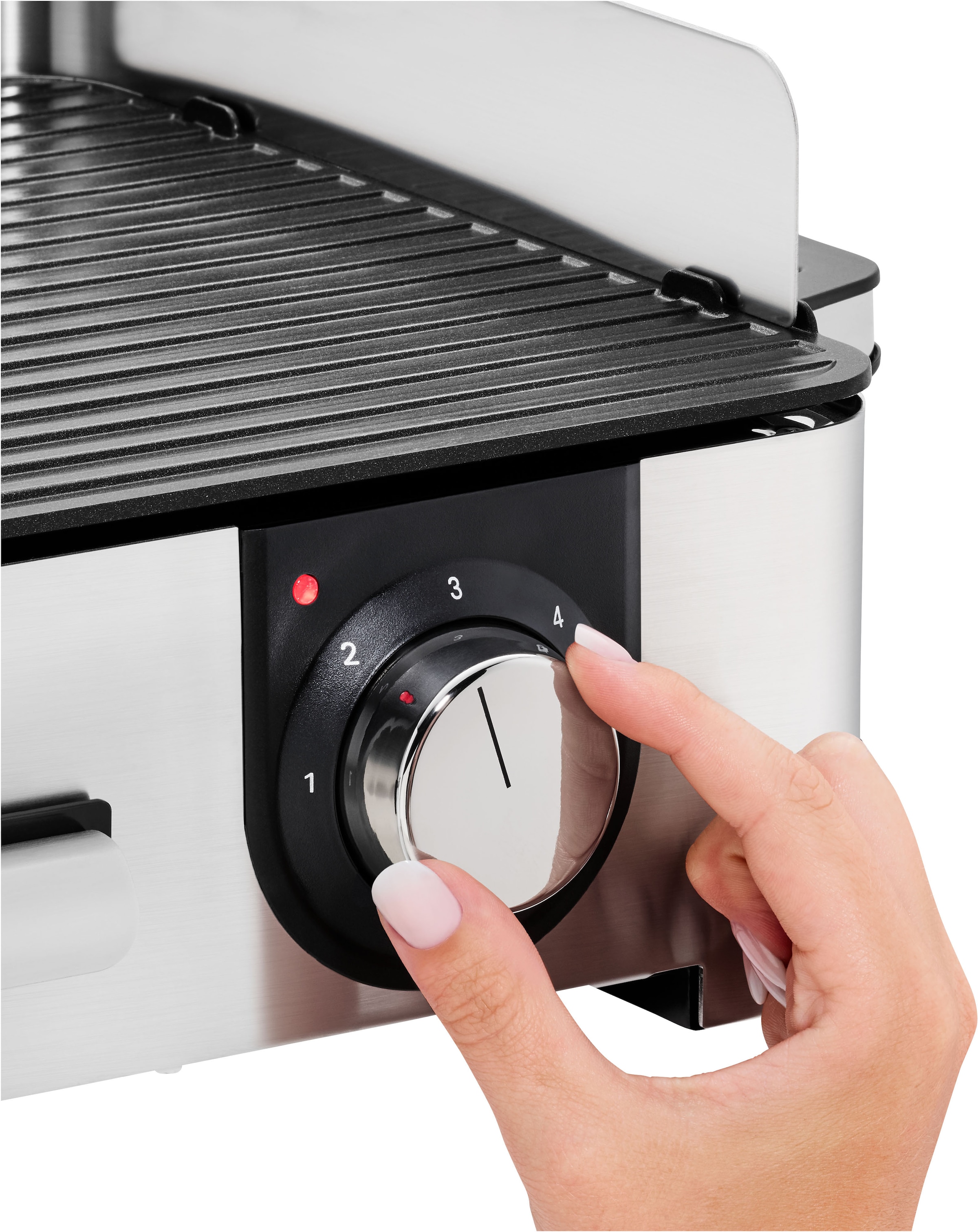 WMF Standgrill »Lono Master, inkl. Standfuß« 2400 W antihaftbeschichtete Aluminium-Gussplatten, Outdoor geeignet