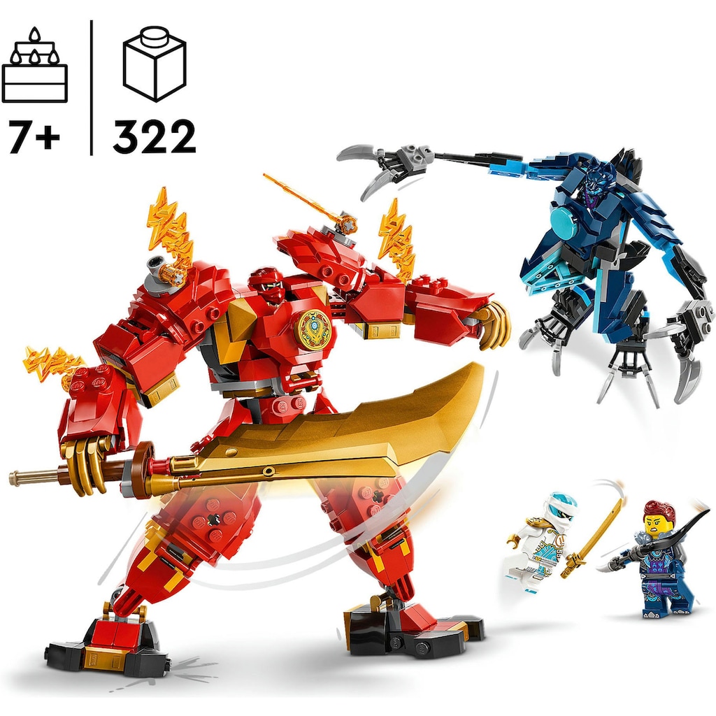 LEGO® Konstruktionsspielsteine »Kais Feuermech (71808), LEGO Ninjago«, (322 St.), Made in Europe
