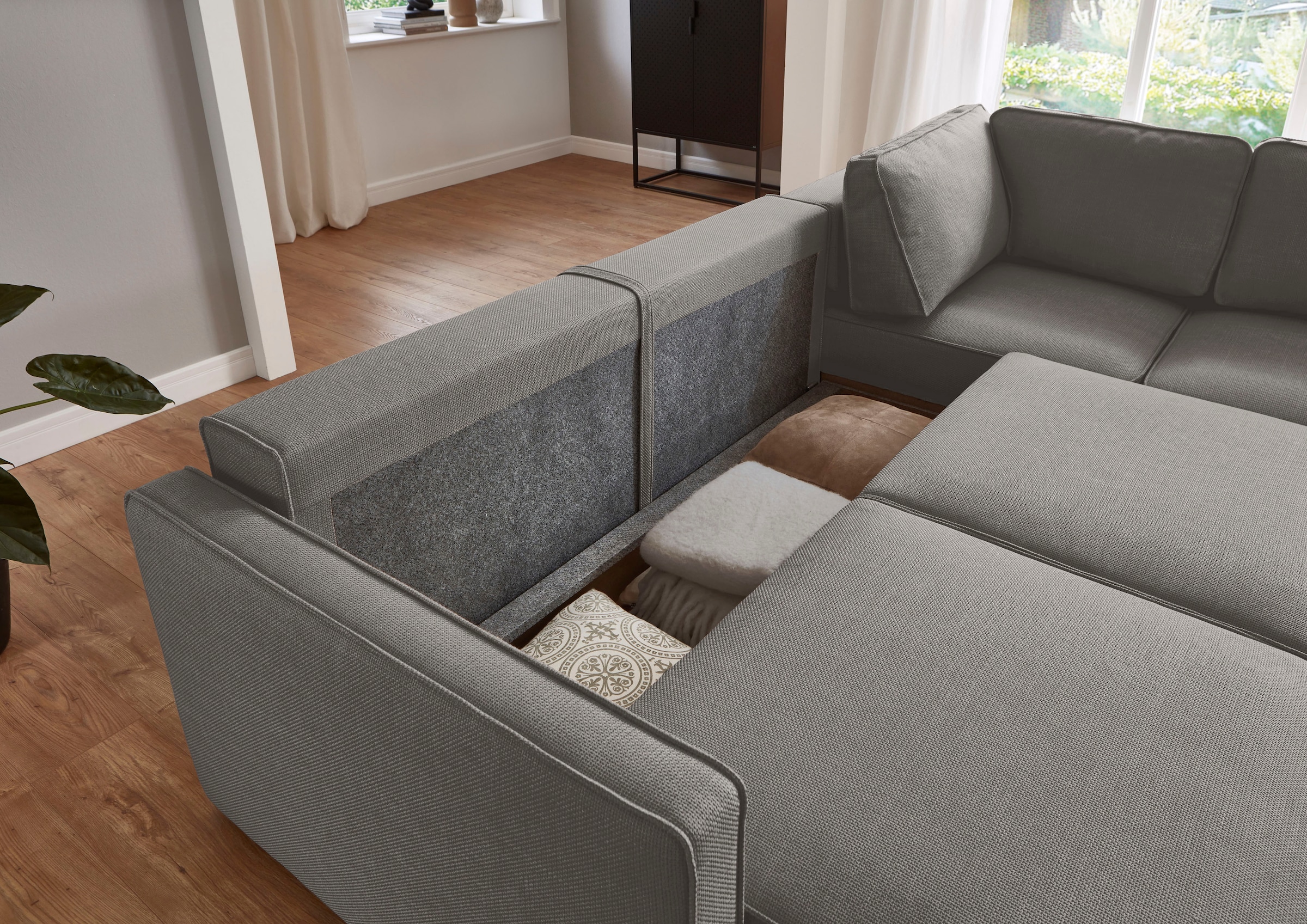 ATLANTIC home collection Schlafsofa »Chill«, Ecksofa mit Bettfunktion und Bettkasten