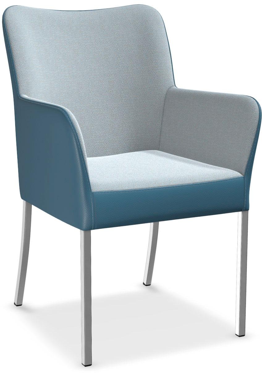 bert plantagie Esszimmerstuhl »SPARGO«, mit Armlehne, in Bi-Color Stoff-Leder, Indy/Tendens