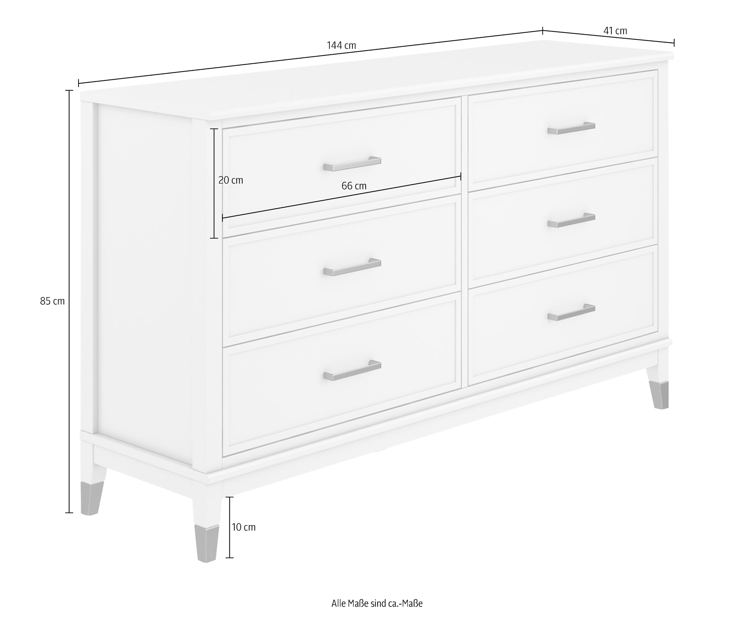 CosmoLiving by Cosmopolitan Kommode »Westerleigh«, Höhe 85 cm, Breite 145 cm