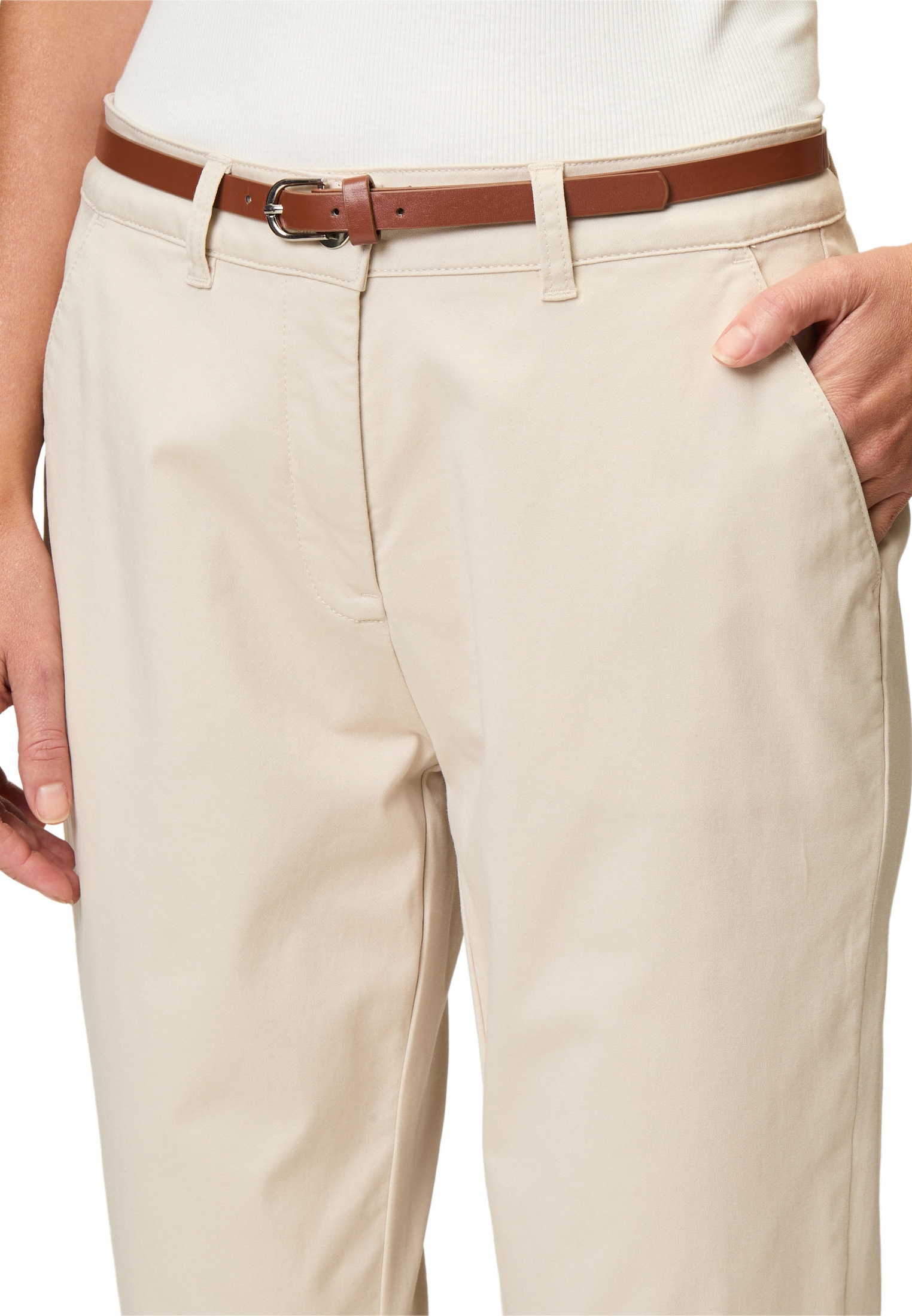Zero Chinohose »Chinohose mit Gürtel 28 Inch«