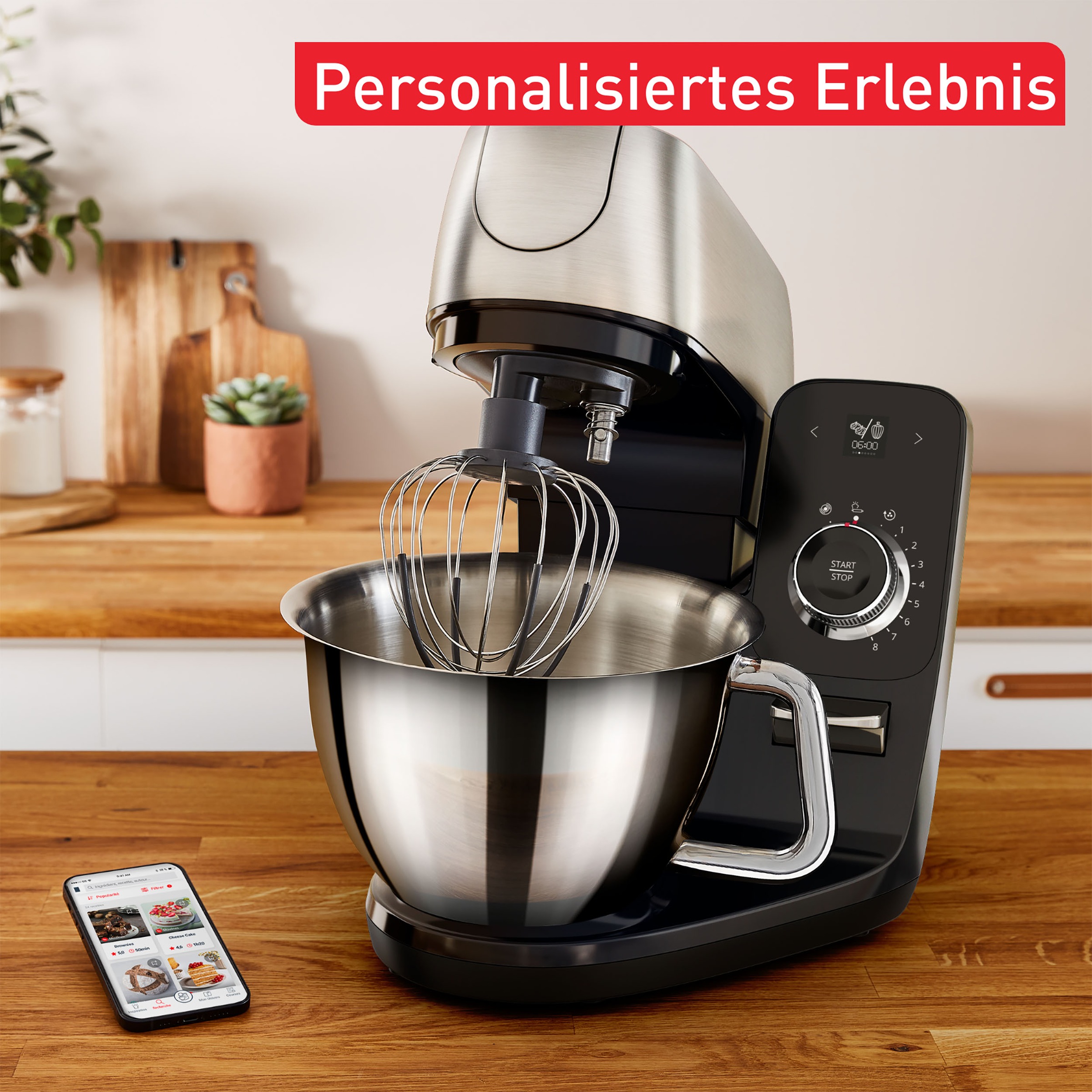 Tefal Küchenmaschine »QB9008 Coach«, 8 Automatikprogramme, personalisiertes Erlebnis, leiser Motor