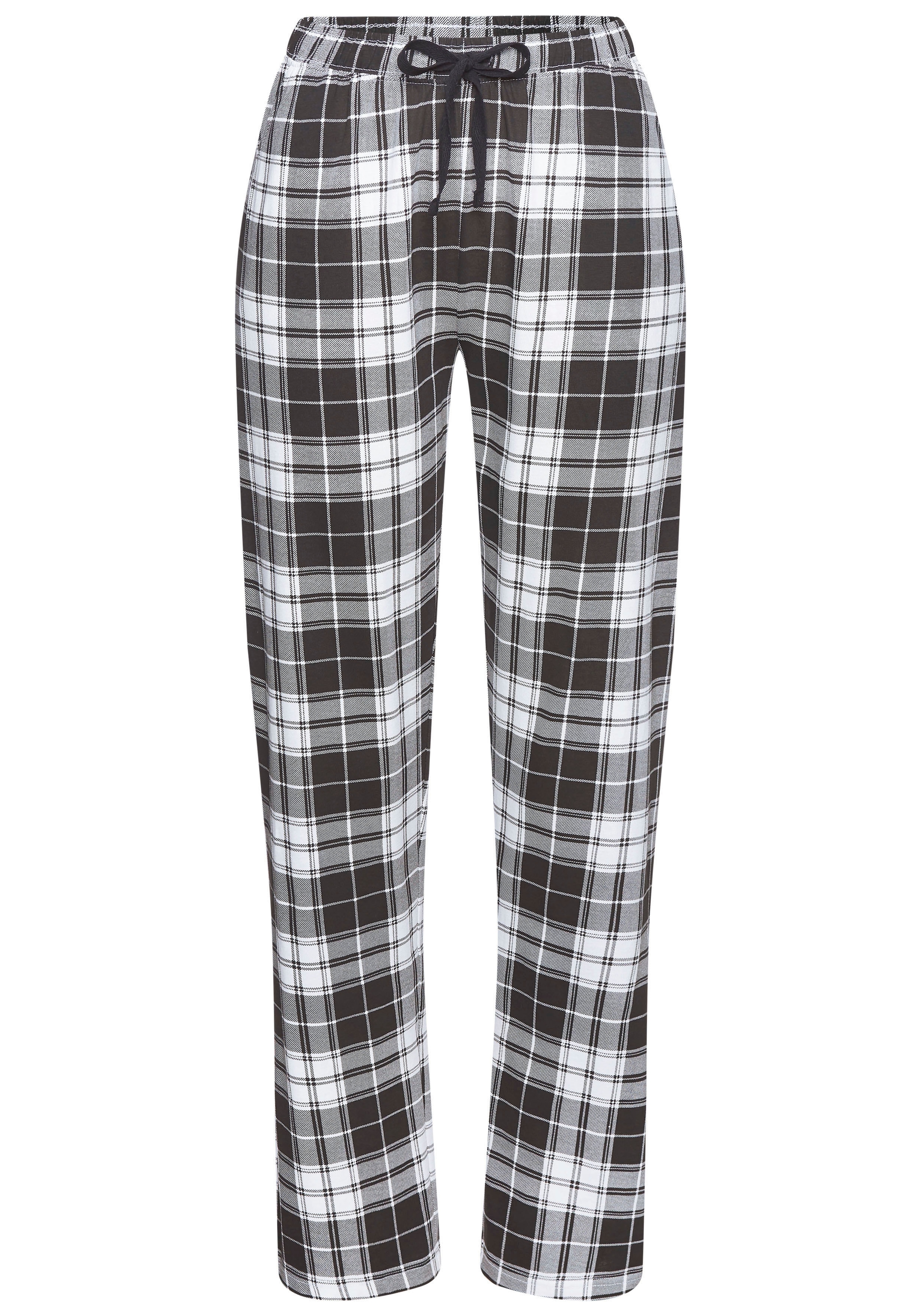 Vivance Dreams Pyjamahose, (Packung, 2 tlg.), Mit Streifen und Karos