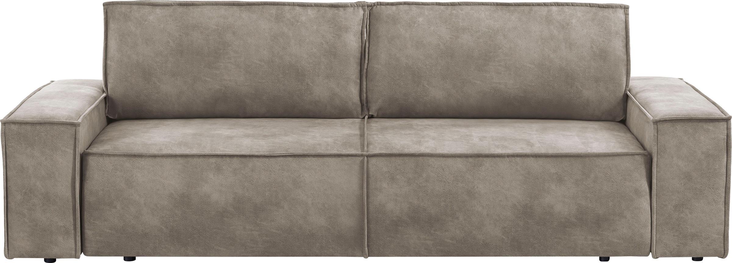 Home affaire 3-Sitzer »SHERWOOD Schlafsofa (257cm) Cord, Samtvelours, Vintage-Lederoptik«, Schlaffunktion mit Bettkasten (ca. 136/200cm)