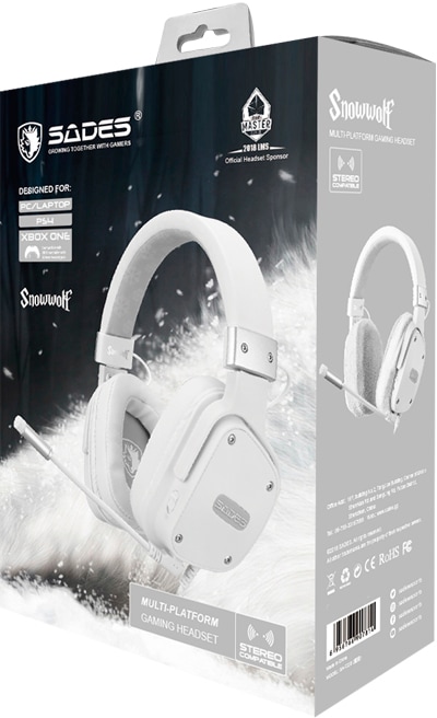 Sades Gaming-Headset »Snowwolf SA-722S«, Mikrofon abnehmbar
