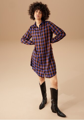 Aniston CASUAL Blusenkleid, im leicht schimmerndem Karo-Dessin kaufen