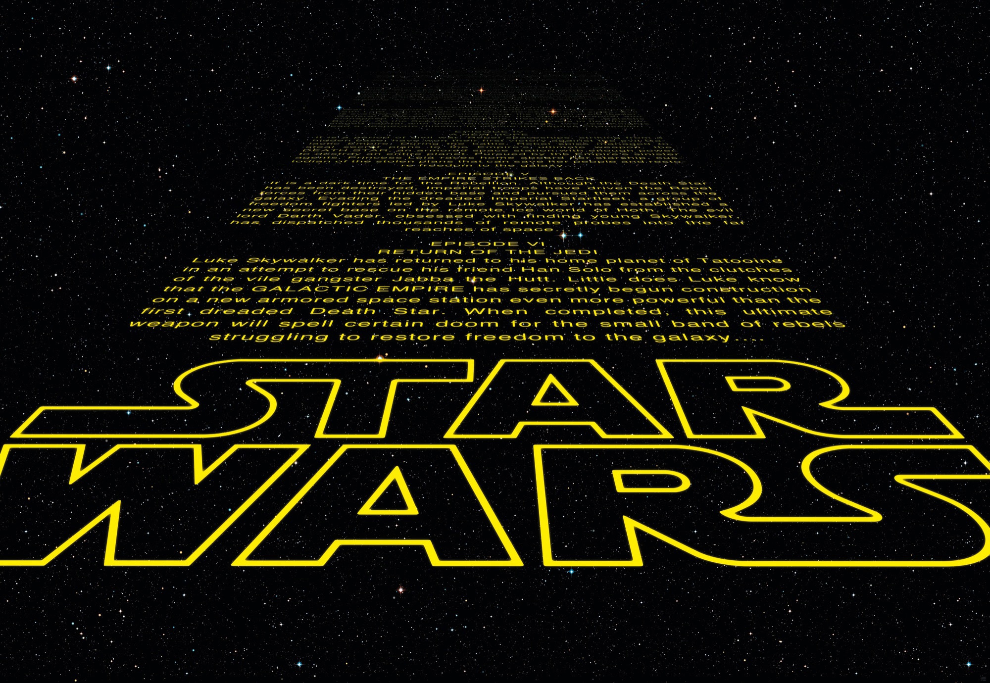 Komar Fototapete »STAR WARS Intro - Größe 368 x 254 cm«, bedruckt, Kinderzimmer