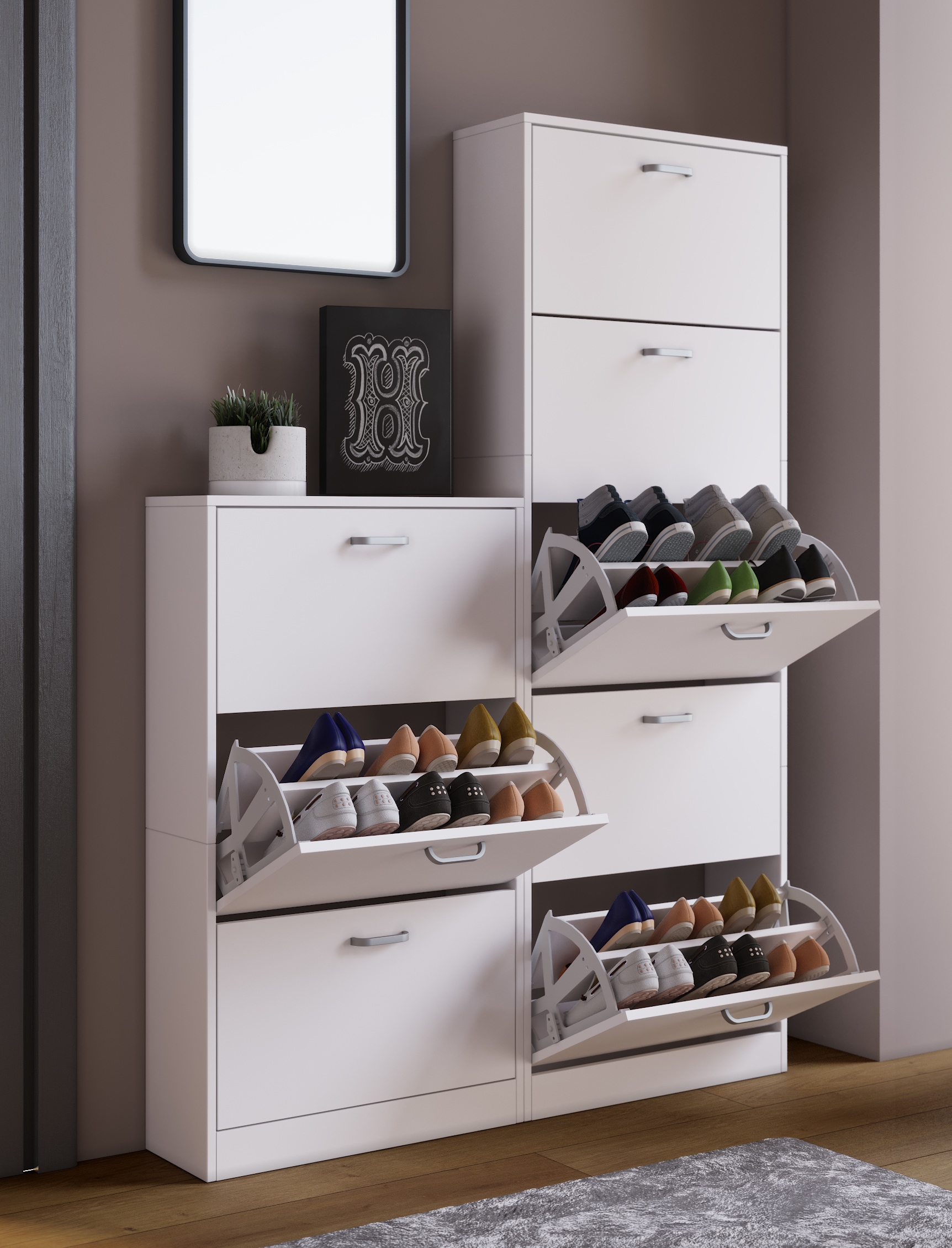 VCM Schuhschrank »Holz Regal Schuhschrank Schuhkipper Serie Sipos L«