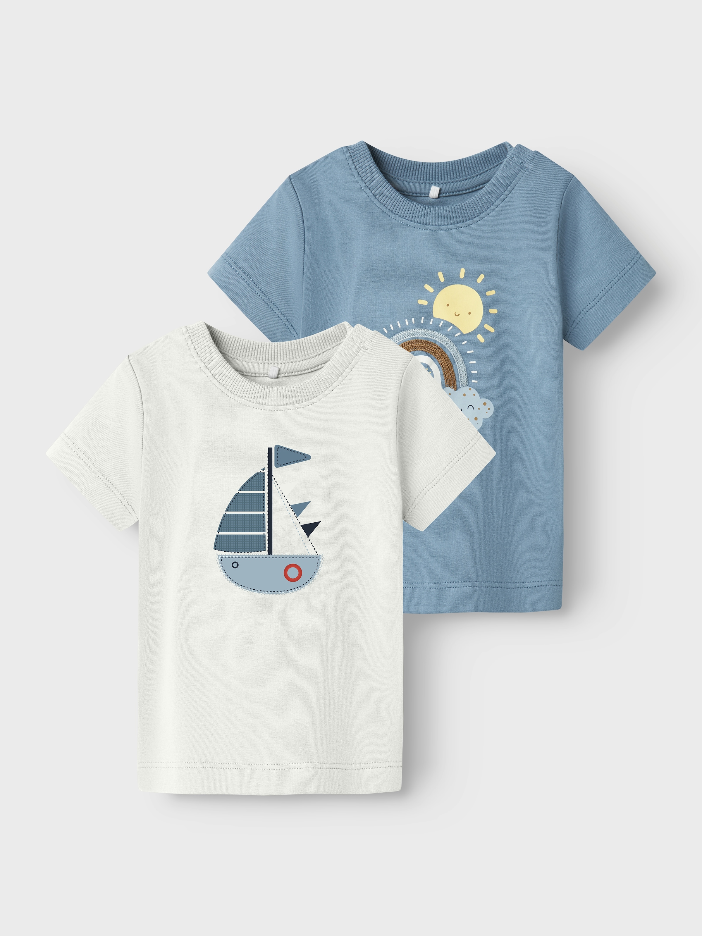 Name It Kurzarmshirt »NBMFLORIN 2P SS TOP BOX« Packung, 2 Stk. tlg., Größe 62