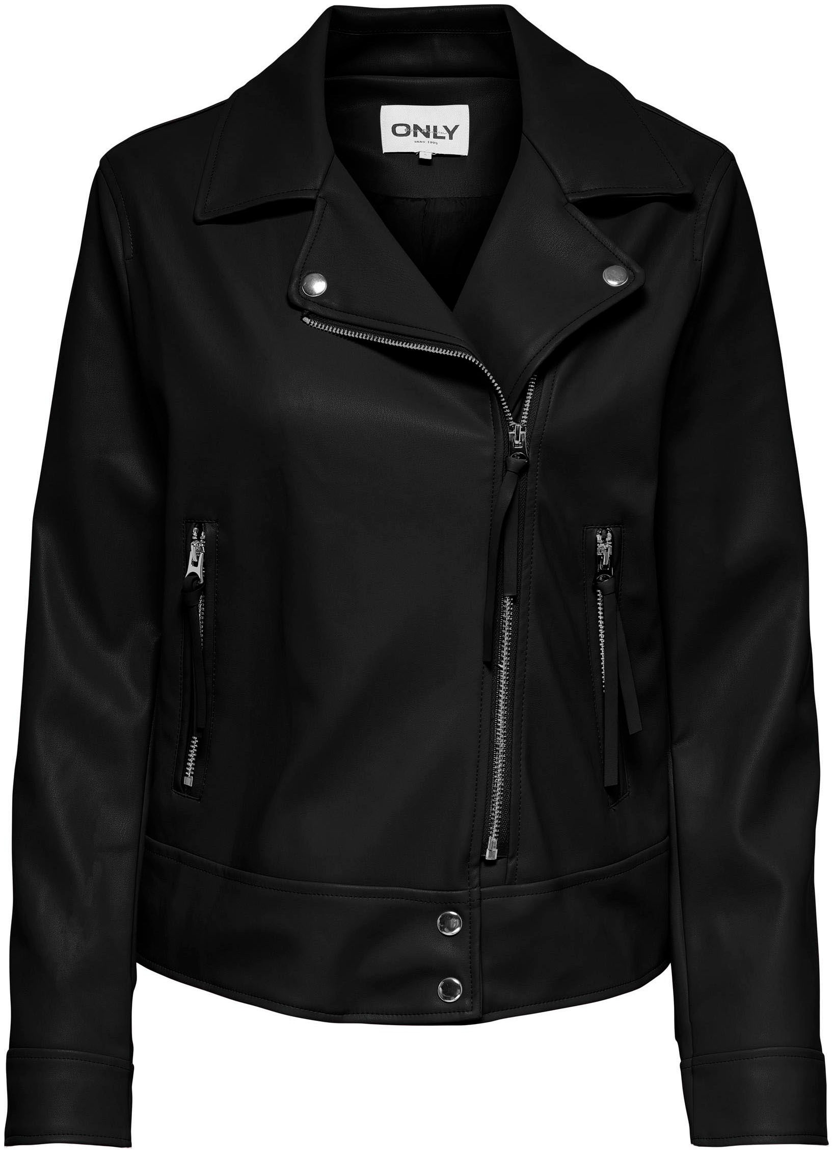 ONLY Lederimitatjacke »ONLZIPPI L/S FAUX LEAT BIKER CC PNT« kaufen