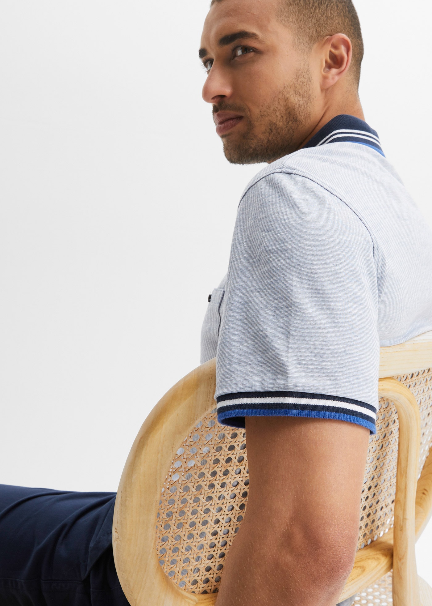 bonprix Poloshirt Poloshirt aus reiner Baumwolle