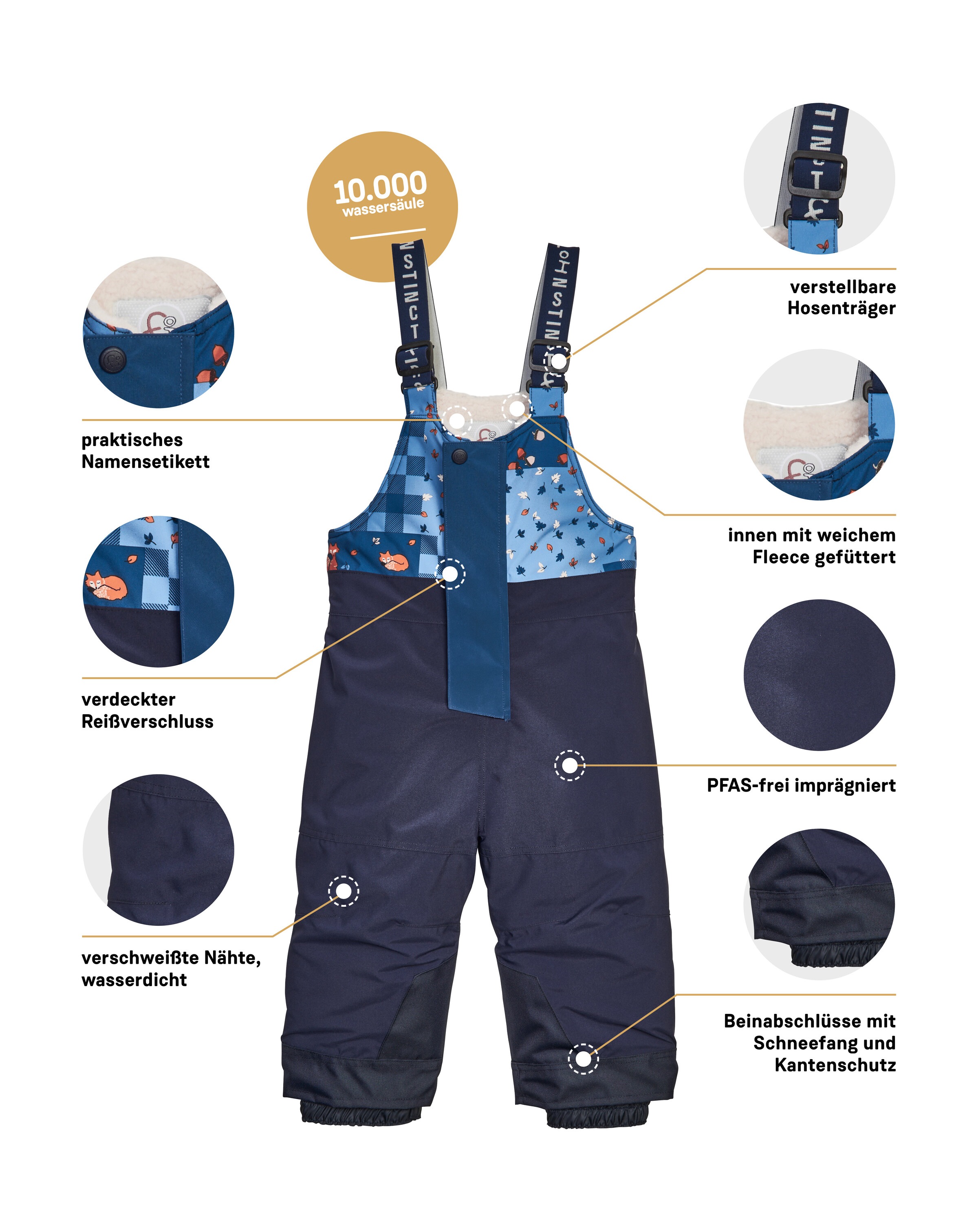 first instinct by killtec Skihose »FISW 44 MNS SKI PNTS«, Wasser- und winddichte Schneehose mit verstellbaren Trägern
