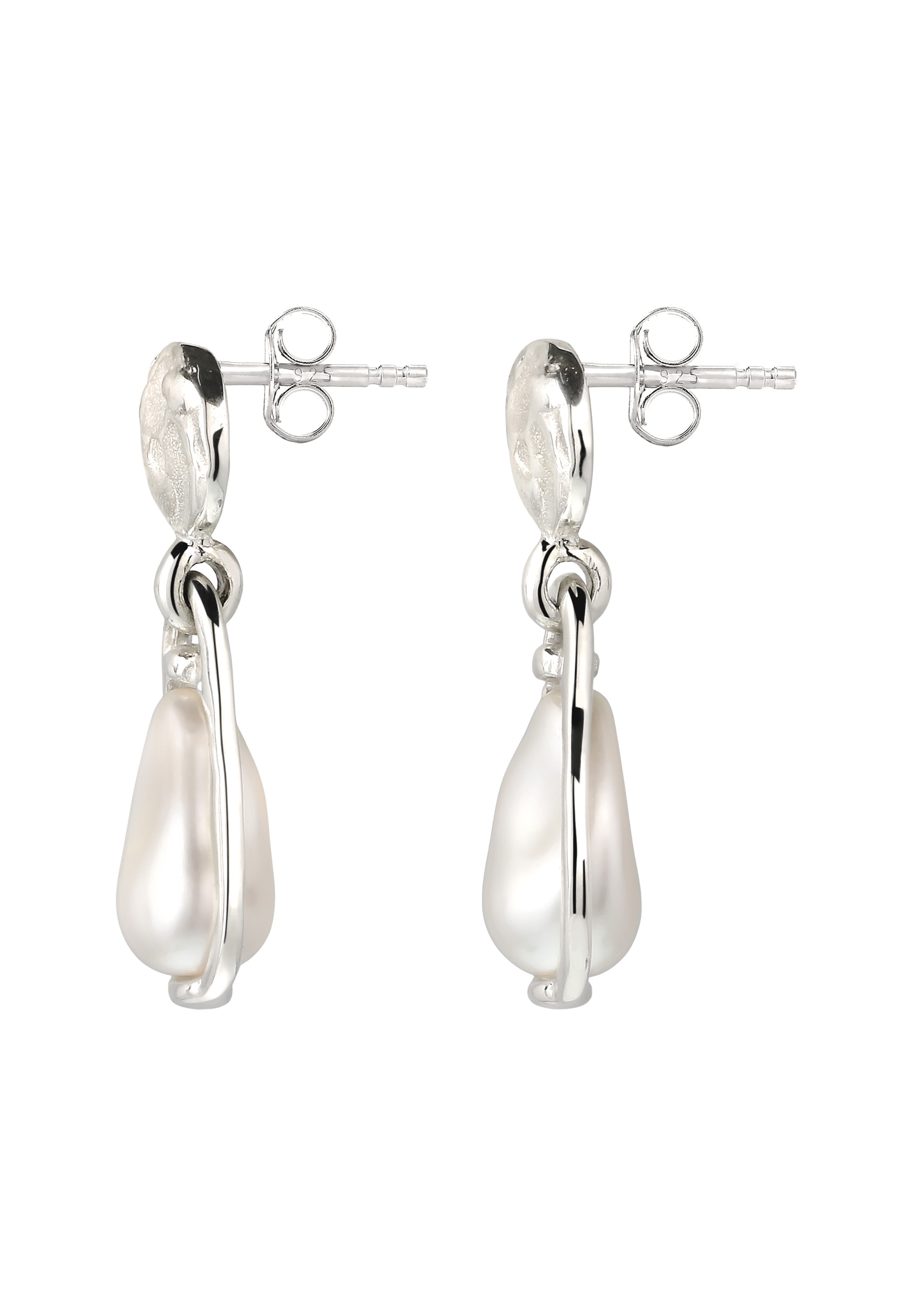 Elli Paar Ohrstecker »Ohrringe Ohrstecker Kreis mit Perlen von Swarovski(R) 925 Sterling Silber«
