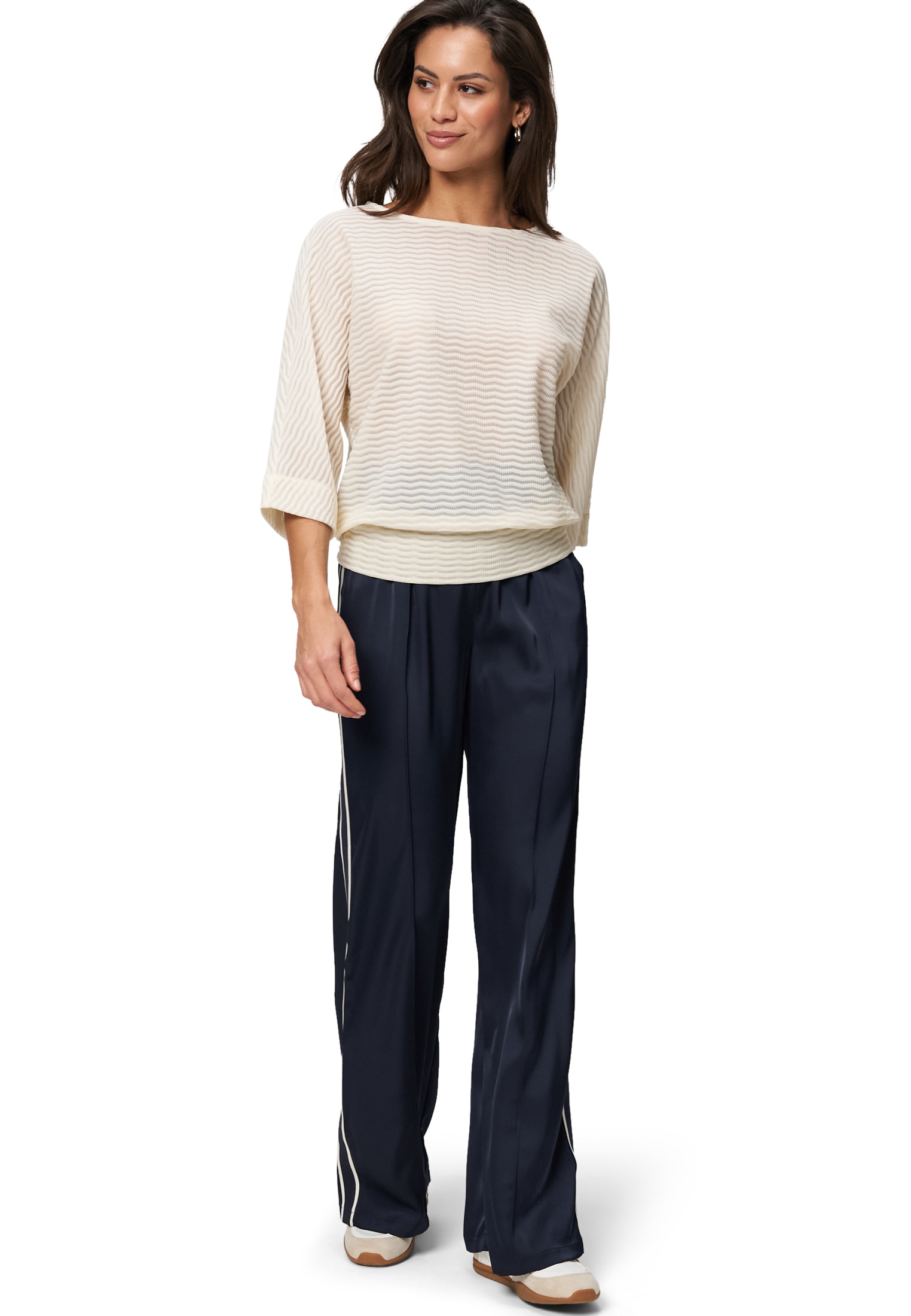 Zero Sweatshirt »Sweatshirt mit Strukturmuster«