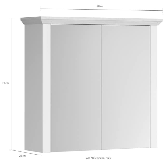 Home affaire Spiegelschrank, Artisan Eiche NB und hellgrau, matt, B/H/T:  ca. 78 / 73 / 24 cm online bei OTTO