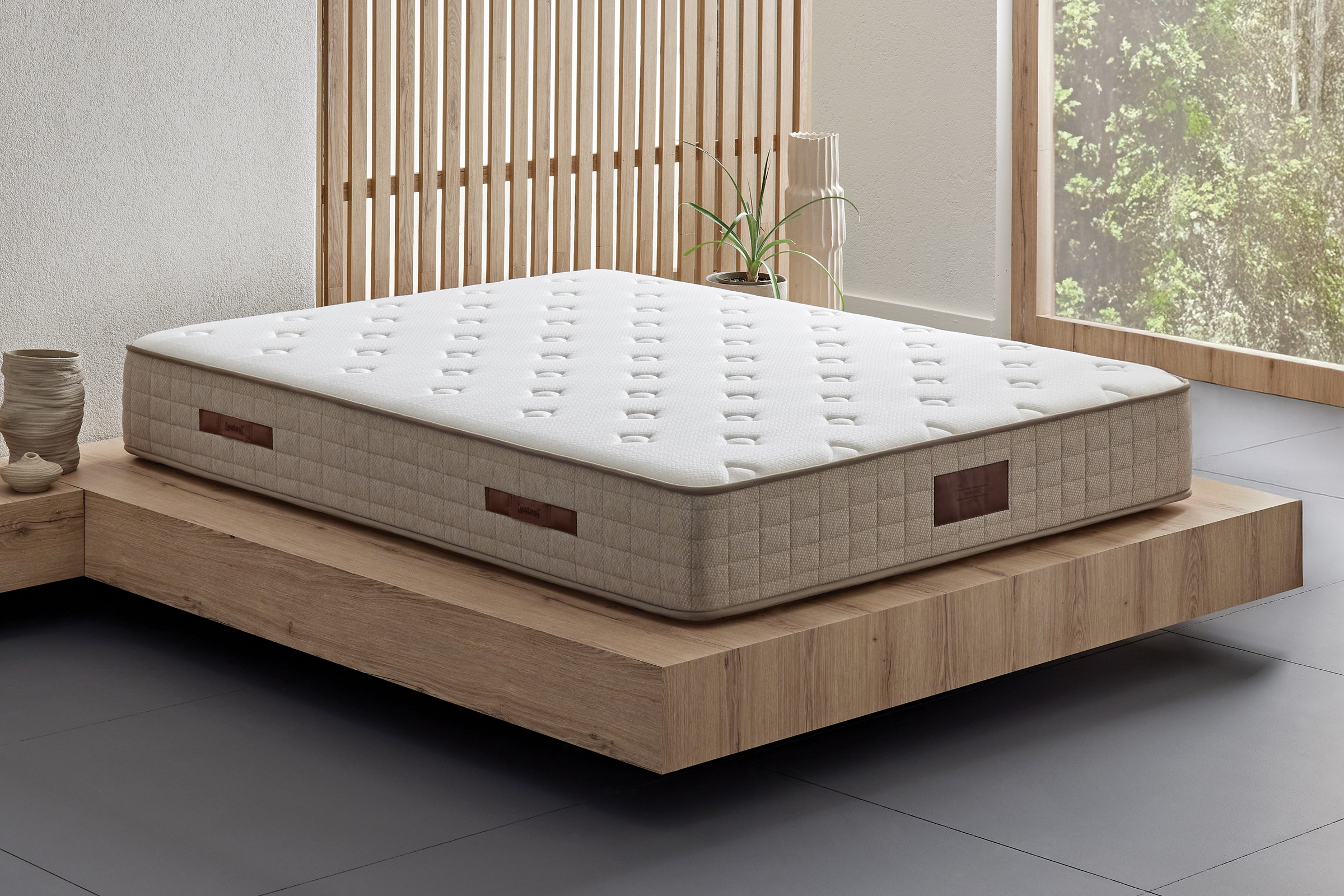 Yatas Bedding Taschenfederkernmatratze »Majestät First Class, Matratze 90x200, 140x200 cm & weitere Größen«, 30 cm hoch, Raumgewicht: 28 kg/m³, 406 Federn, (1 St., 1-tlg.), H2, wendbar, ergonomisch, atmungsaktiv
