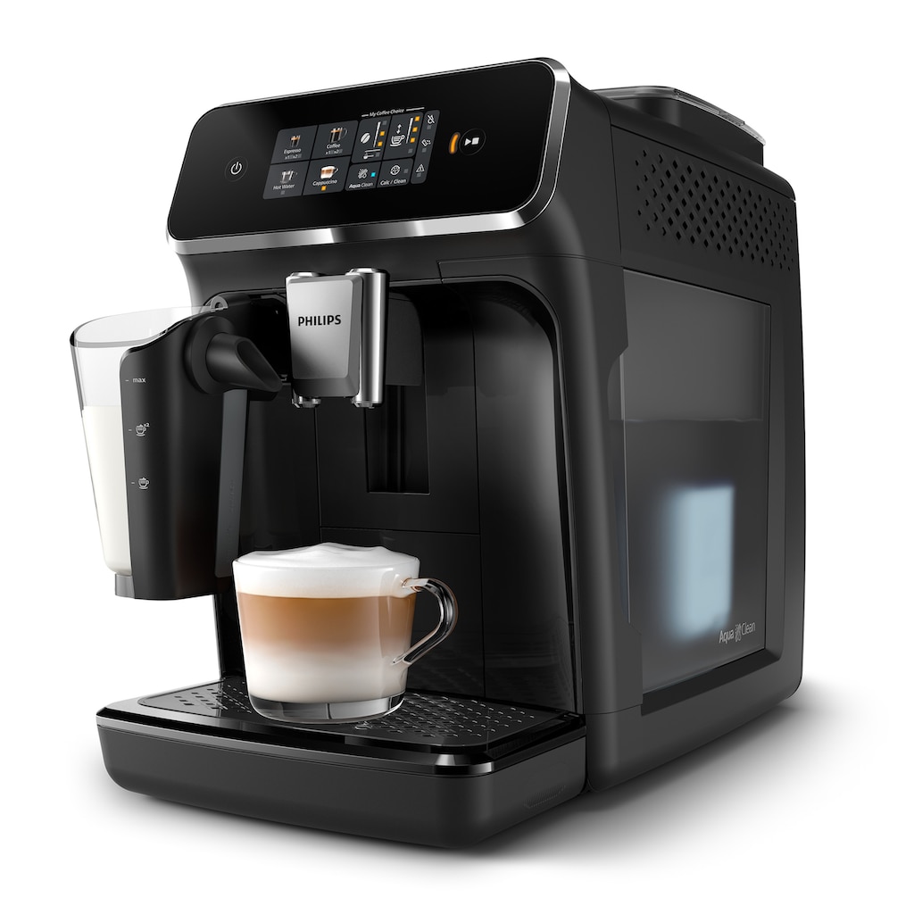 Philips Kaffeevollautomat »EP2331/10 2300 Series«, 4 Kaffeespezialitäten, mit LatteGo-Milchsystem, Klavierlack-Schwarz