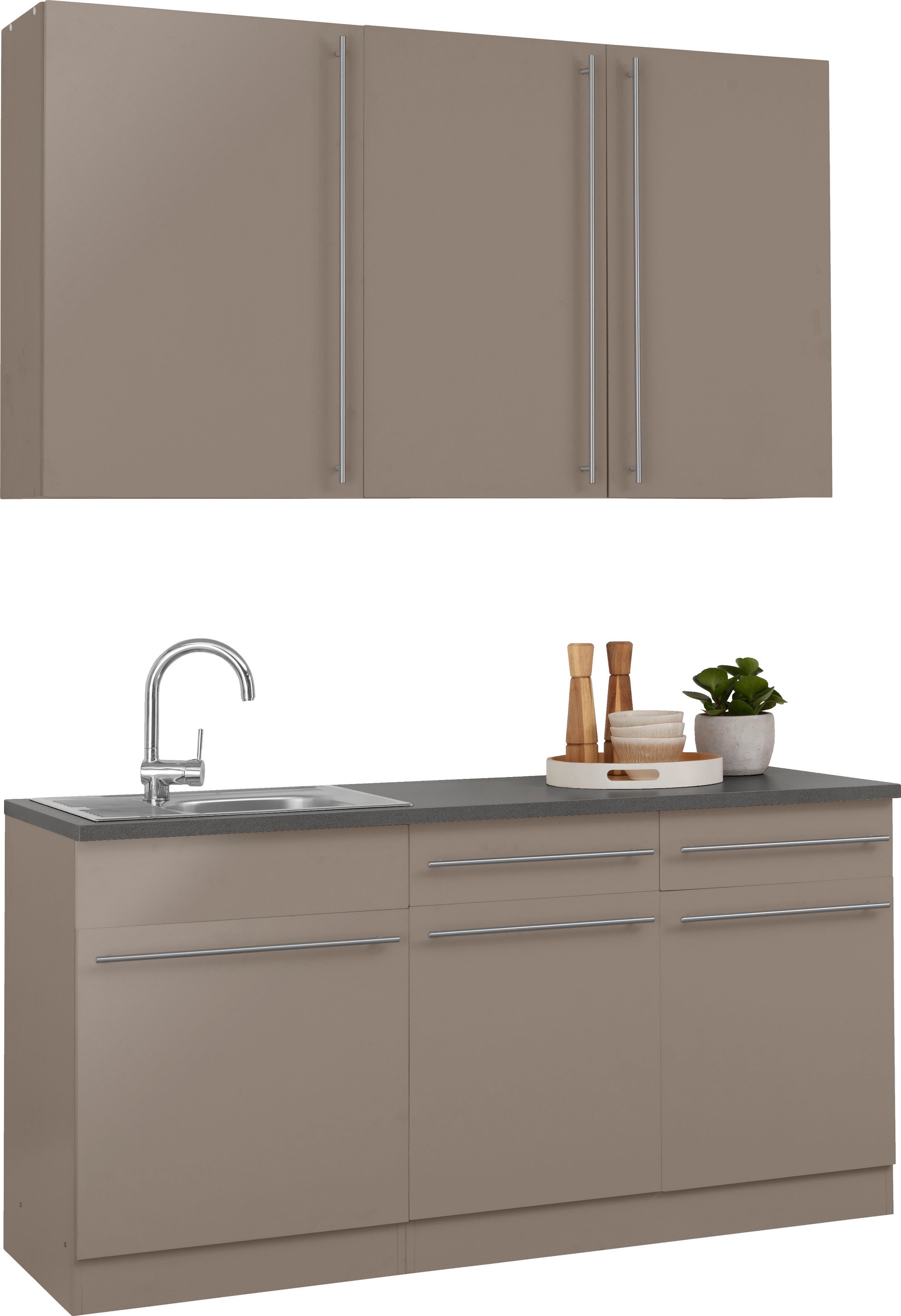 wiho Küchen Pantryküche »Chicago« ohne E-Geräte, Breite 160 cm