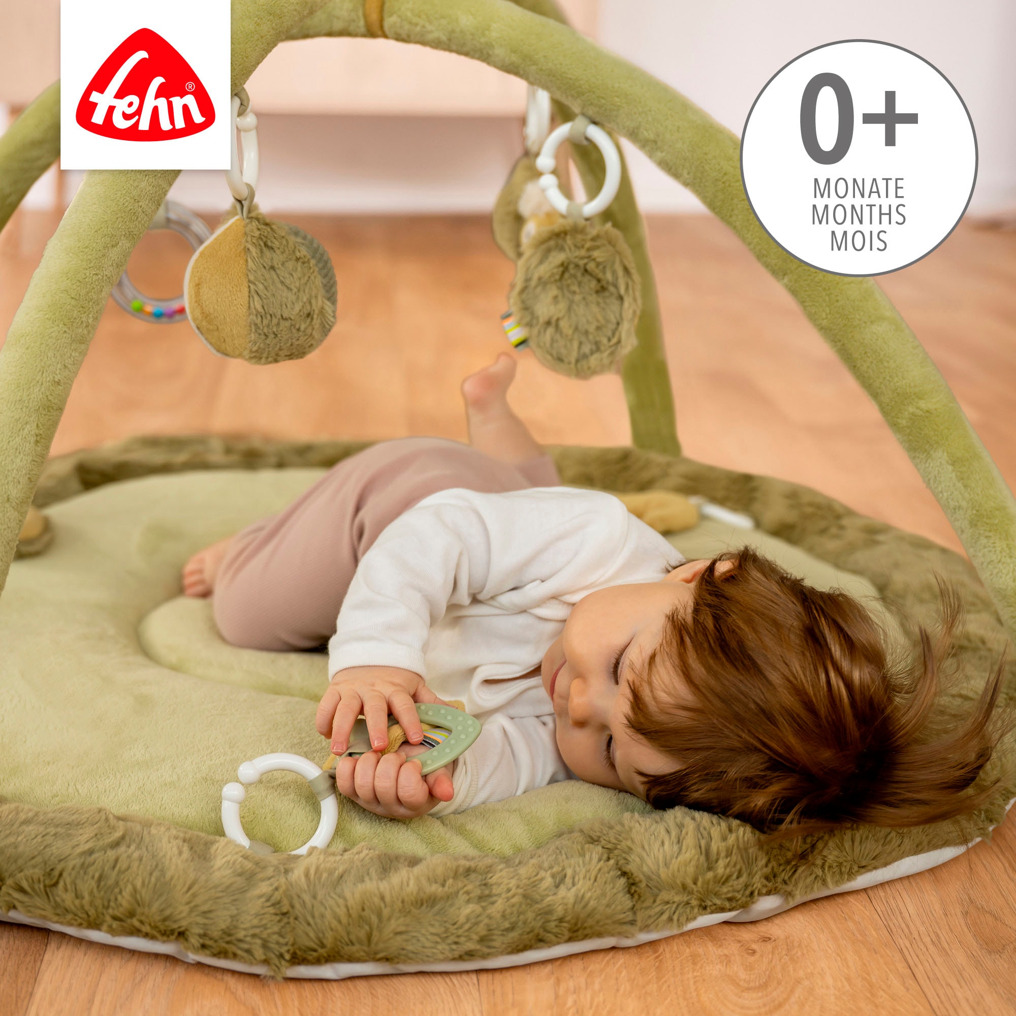 Fehn Spielbogen »Lazy, Crazy & Pink, Chamäleon, 3-D-Activity-Decke«, mit 5 abnehmbaren Spielzeugen