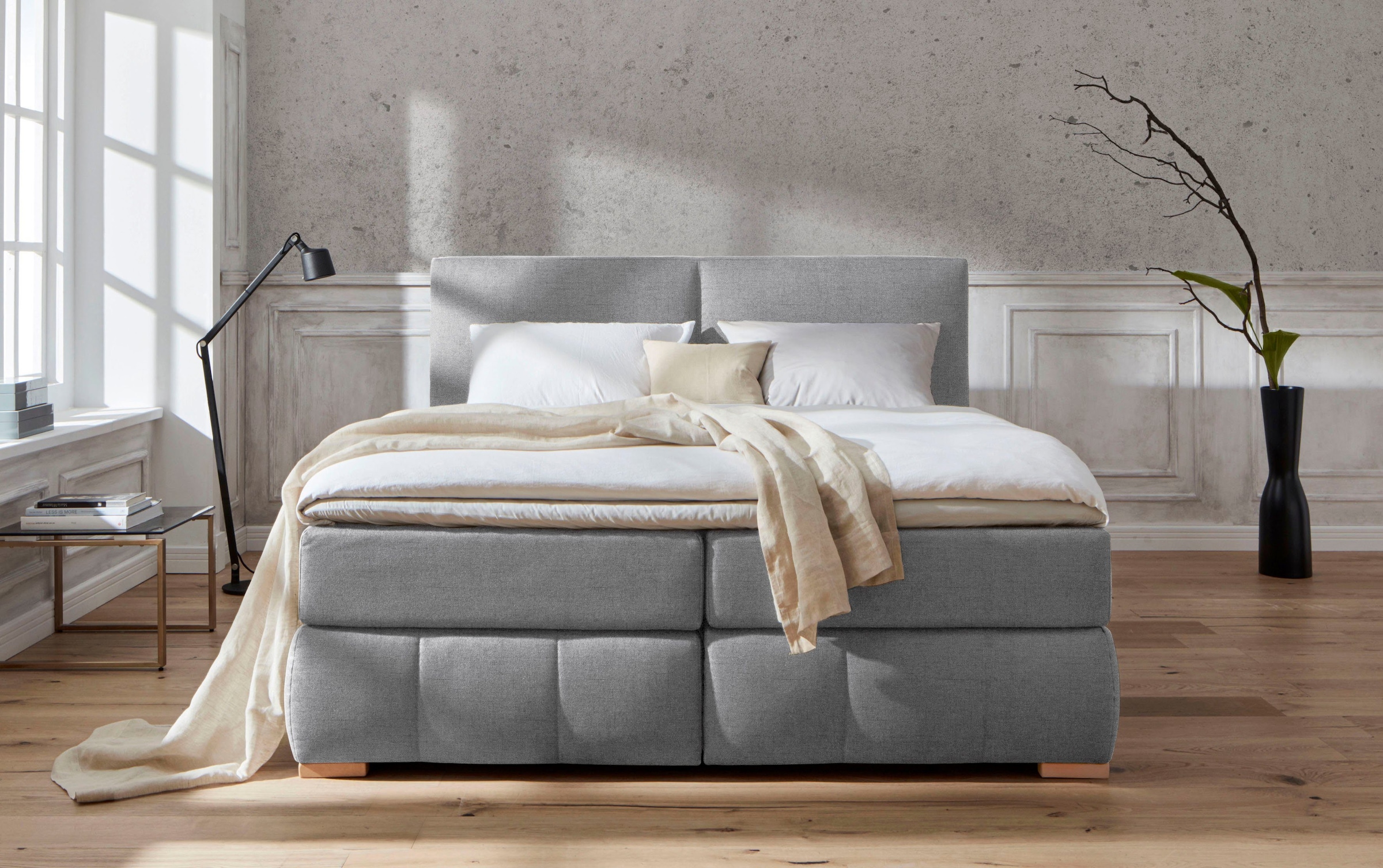 Home affaire Boxspringbett »Wehma« inkl. Topper in 3 verschiedenen Matratzen, auch in Samtstoff