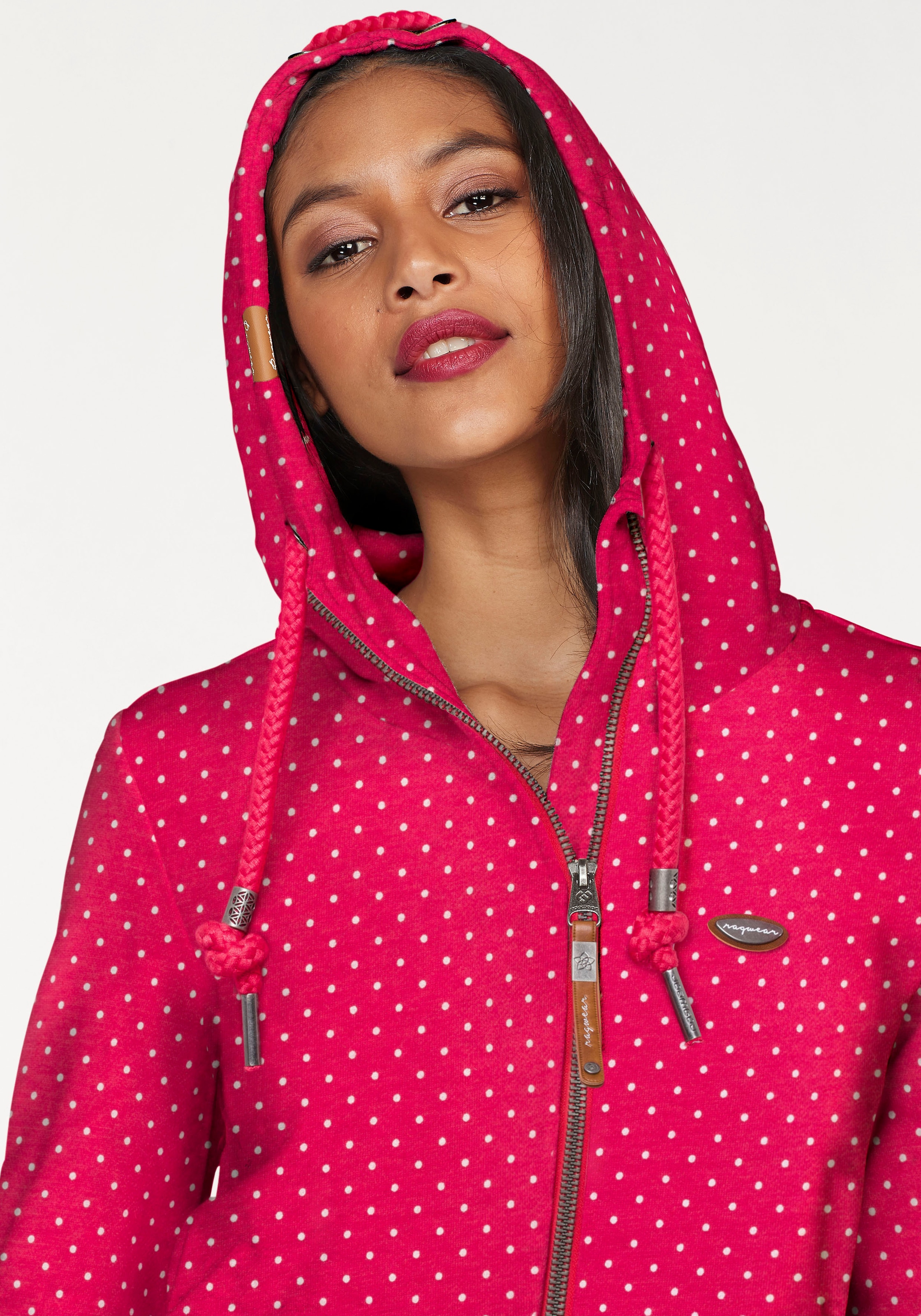 Ragwear Sweatjacke »NESKA DOTS O ZIP«, im Allover-Dots Print Design