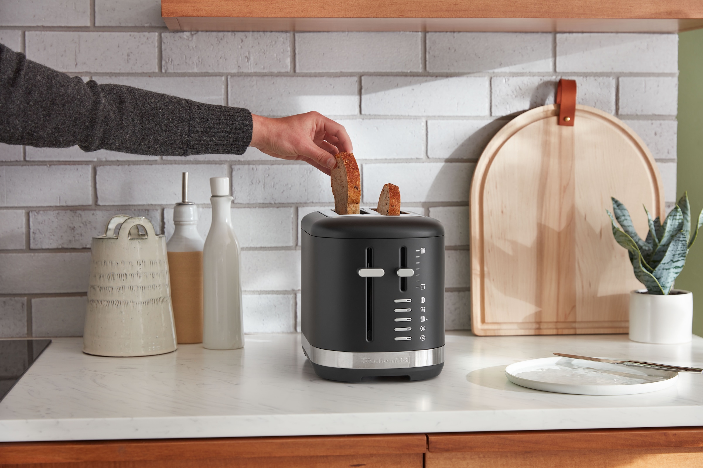 KitchenAid Toaster »5KMT2109EAC matt schwarz«, 2 Schlitze, 980 W